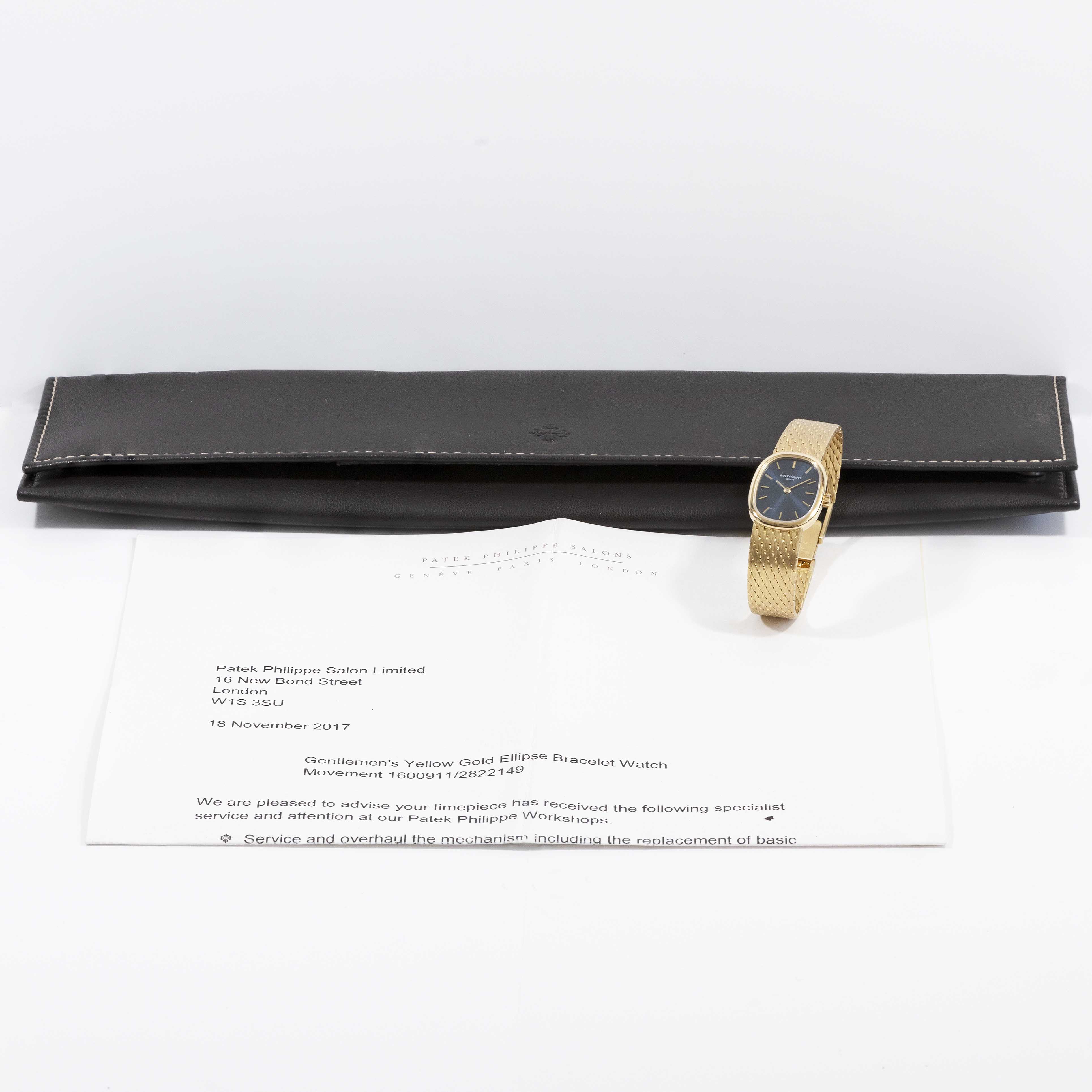 A LADIES 18K SOLID GOLD PATEK PHILIPPE ELLIPSE BRACELET WATCH CIRCA 1980s, WITH PATEK PHILIPPE - Image 10 of 10