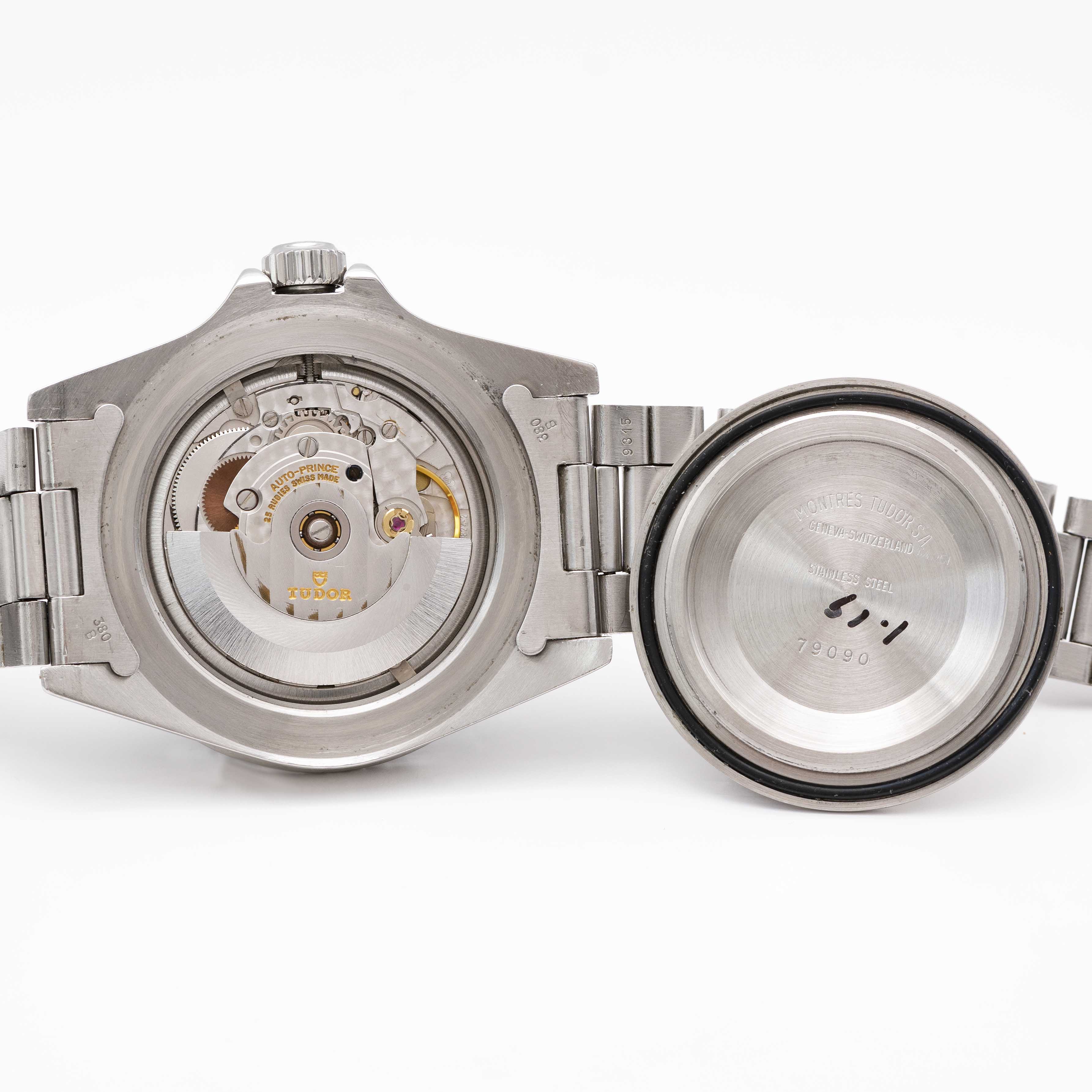 STAINLESS STEEL TUDOR PRINCE OYSTERDATE SUBMARINER BRACELET WATCH 1993 REF. 79090 WITH GLOSS BLUE - Image 9 of 12