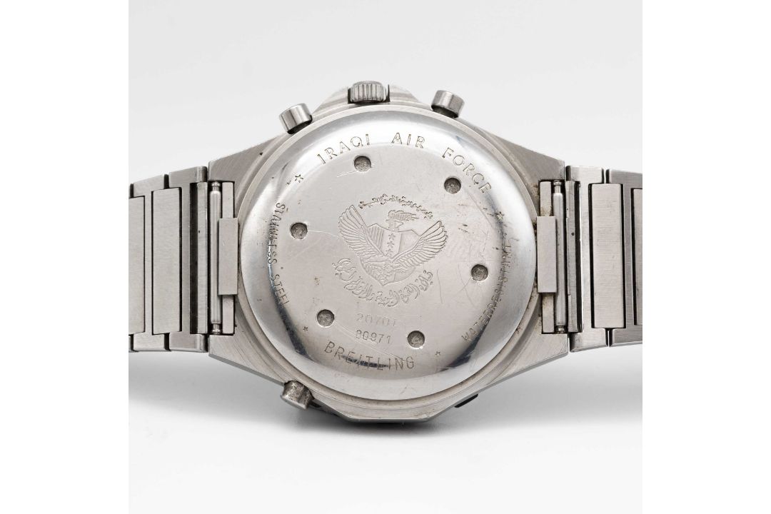 A GENTLEMAN'S STAINLESS STEEL IRAQI MILITARY AIR FORCE BREITLING JUPITER NAVITIMER QUARTZ 3300 - Image 5 of 8