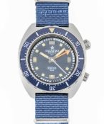A GENTLEMAN'S STAINLESS STEEL AQUASTAR BENTHOS 500 DIVERS WRIST WATCH CIRCA 1970, REF. 1002 WITH