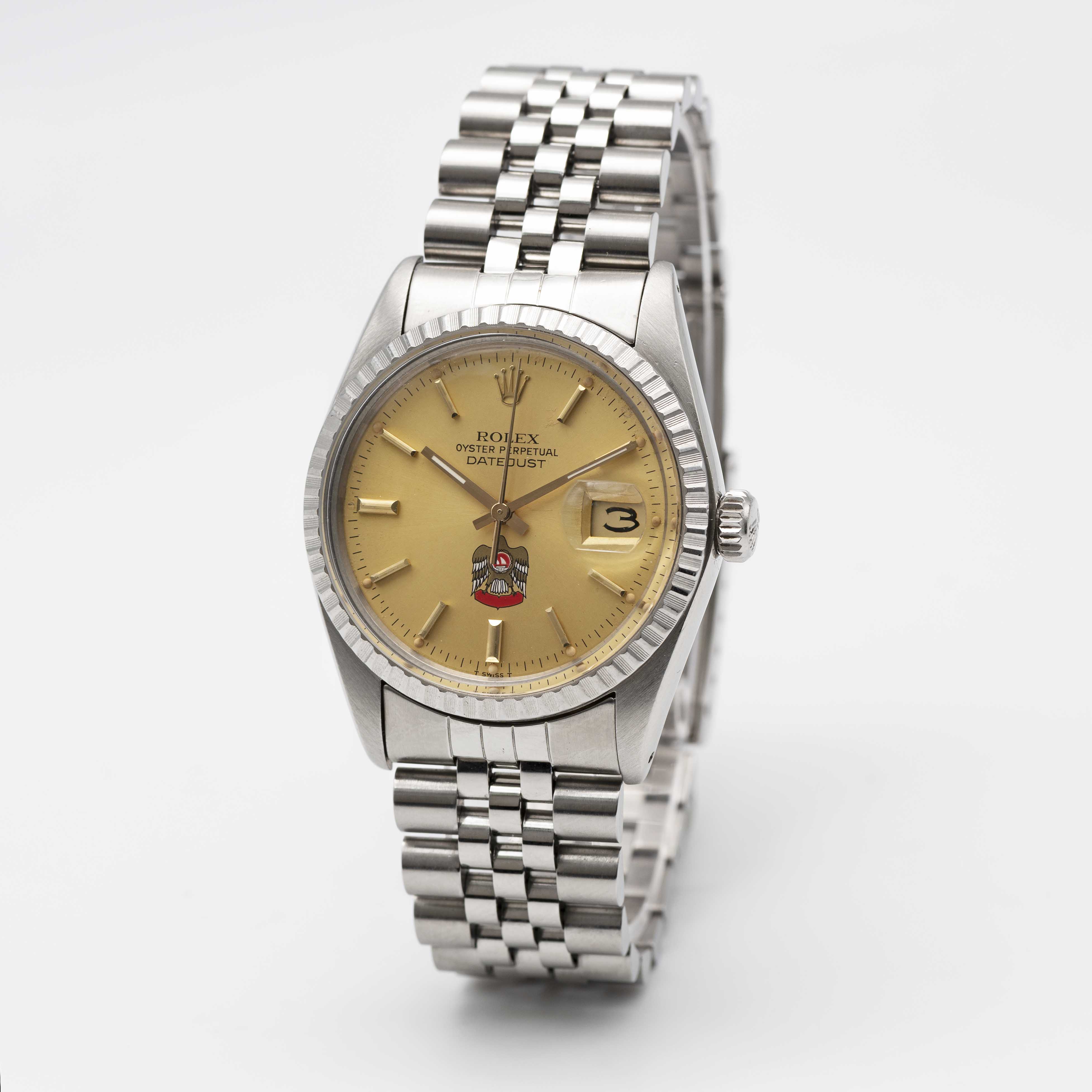 A RARE GENTLEMAN'S STAINLESS STEEL ROLEX OYSTER PERPETUAL DATEJUST BRACELET WATCH CIRCA 1980, REF. - Image 5 of 11
