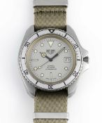 A RARE GENTLEMAN'S STAINLESS STEEL PEWTER PVD COATED HEUER PROFESSIONAL 200 METRES QUARTZ DIVERS