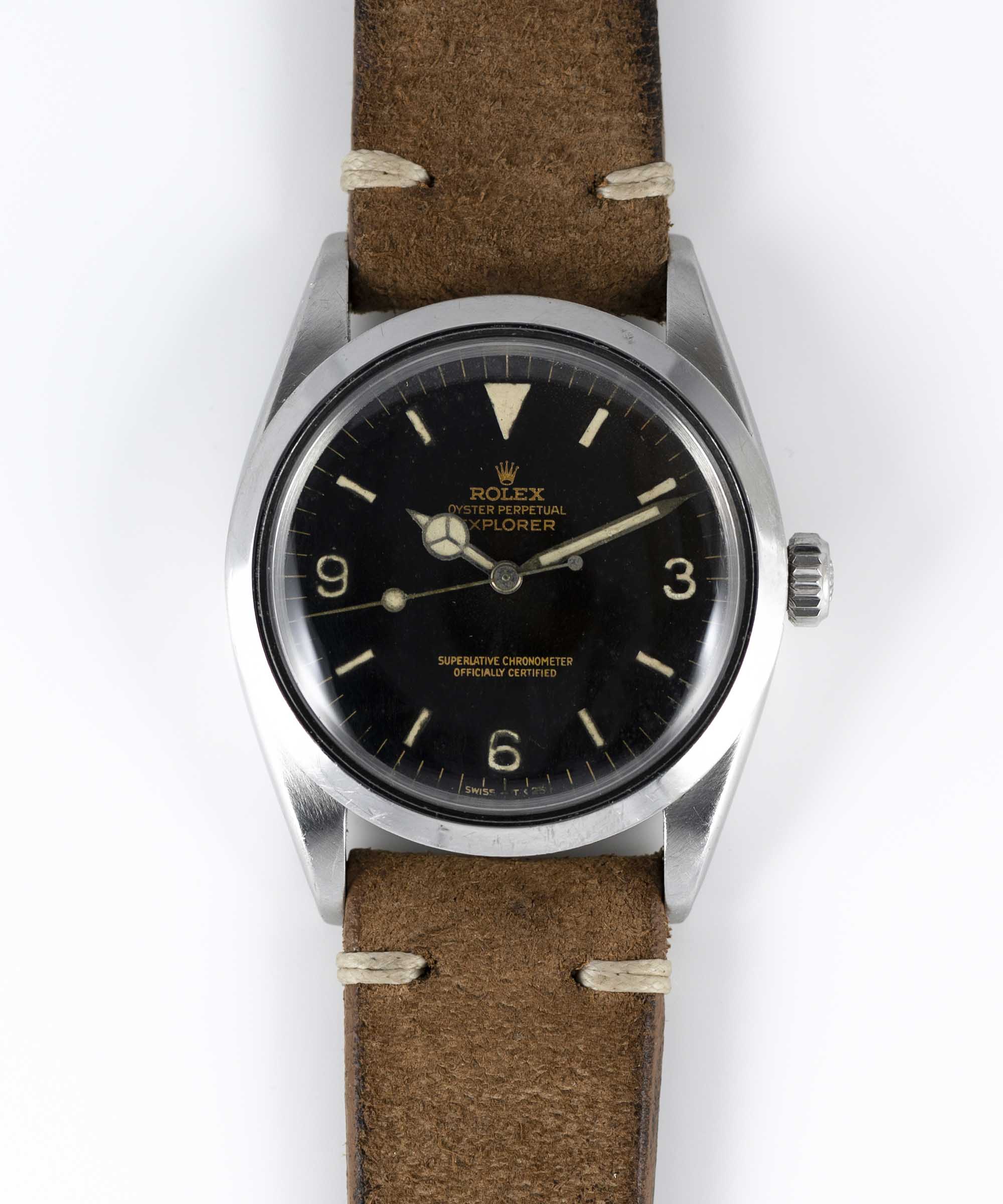 A GENTLEMAN'S STAINLESS STEEL ROLEX OYSTER PERPETUAL EXPLORER WRIST WATCH CIRCA 1964, REF. 1016 WITH - Image 3 of 10