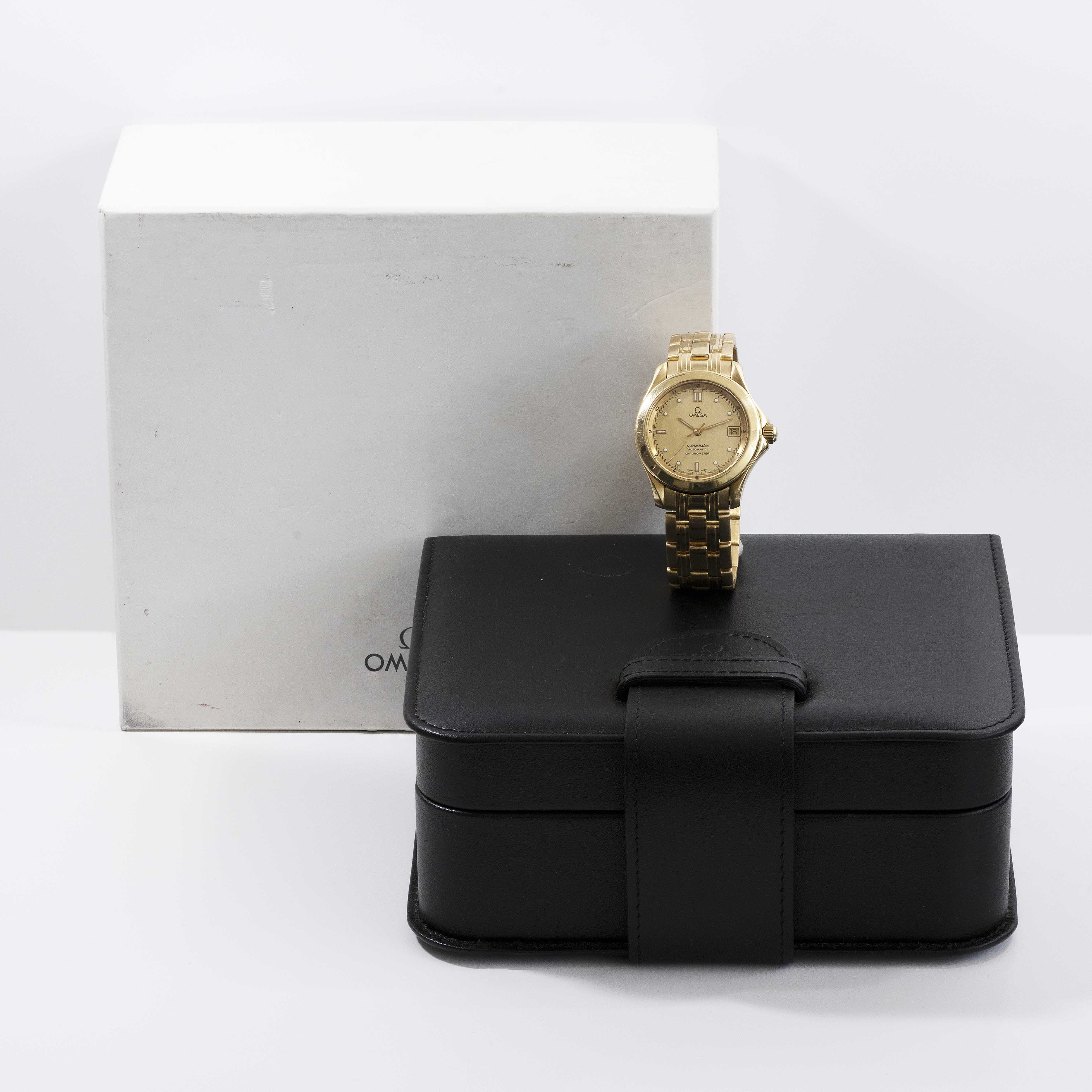 A GENTLEMAN'S 18K SOLID GOLD OMEGA SEAMASTER 120 AUTOMATIC CHRONOMETER BRACELET WATCH CIRCA 1990, - Image 10 of 10