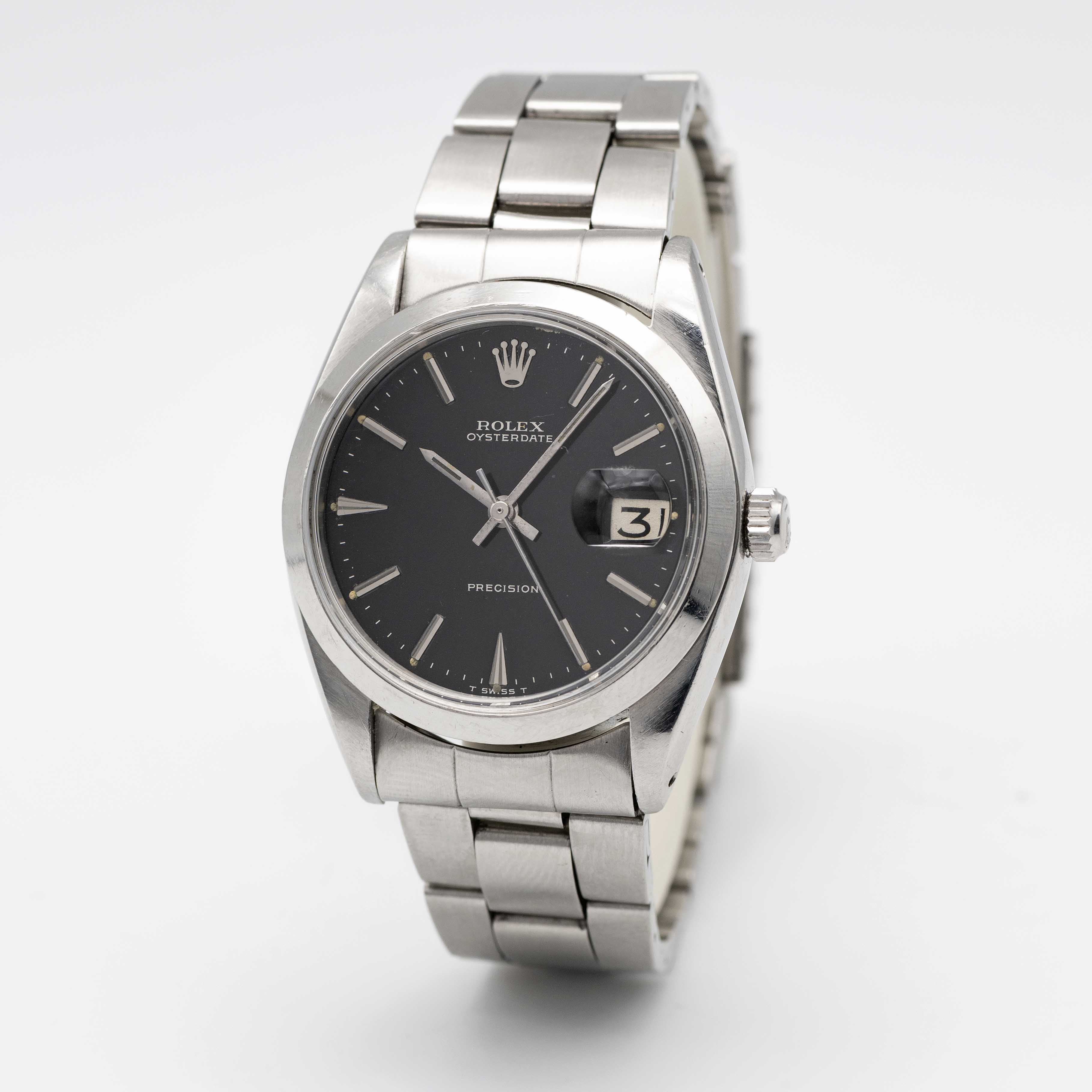 A GENTLEMAN'S STAINLESS STEEL ROLEX OYSTERDATE PRECISION BRACELET WATCH CIRCA 1966, REF. 6694 WITH - Image 3 of 9