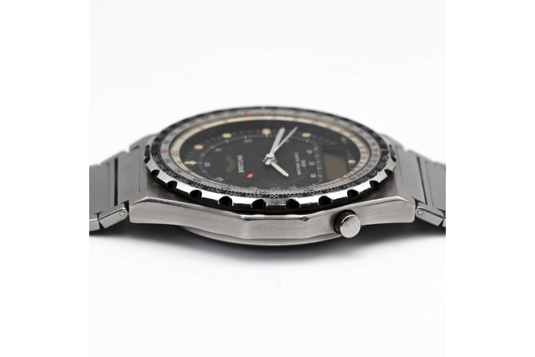 A GENTLEMAN'S STAINLESS STEEL IRAQI MILITARY AIR FORCE BREITLING JUPITER NAVITIMER QUARTZ 3300 - Image 8 of 8