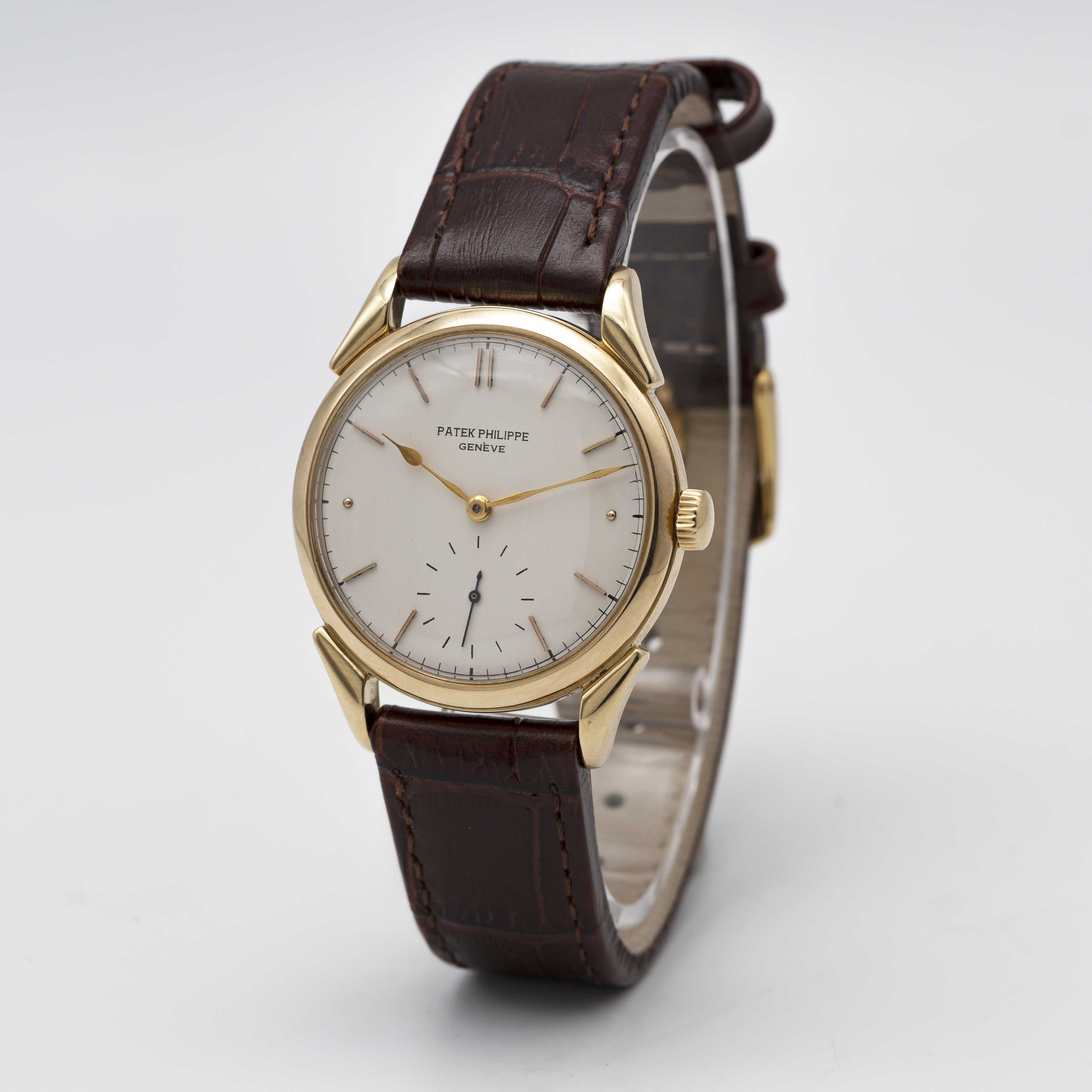 A GENTLEMAN'S 18K SOLID GOLD PATEK PHILIPPE WRIST WATCH CIRCA 1940s, REF. 1582 WITH REFINISHED - Image 3 of 8