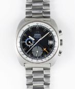 A GENTLEMAN'S STAINLESS STEEL OMEGA SEAMASTER AUTOMATIC CHRONOGRAPH BRACELET WATCH CIRCA 1973,