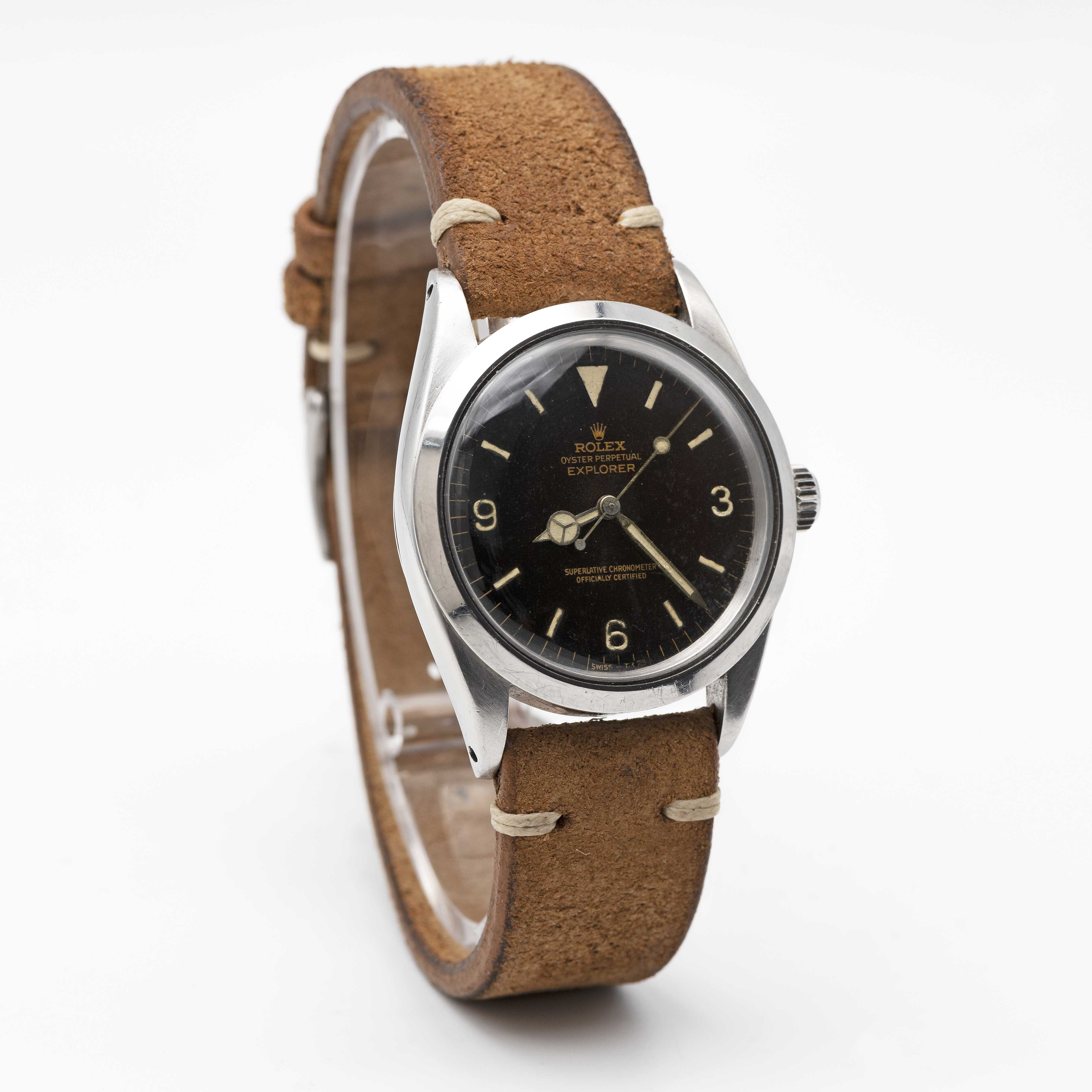 A GENTLEMAN'S STAINLESS STEEL ROLEX OYSTER PERPETUAL EXPLORER WRIST WATCH CIRCA 1964, REF. 1016 WITH - Image 6 of 10