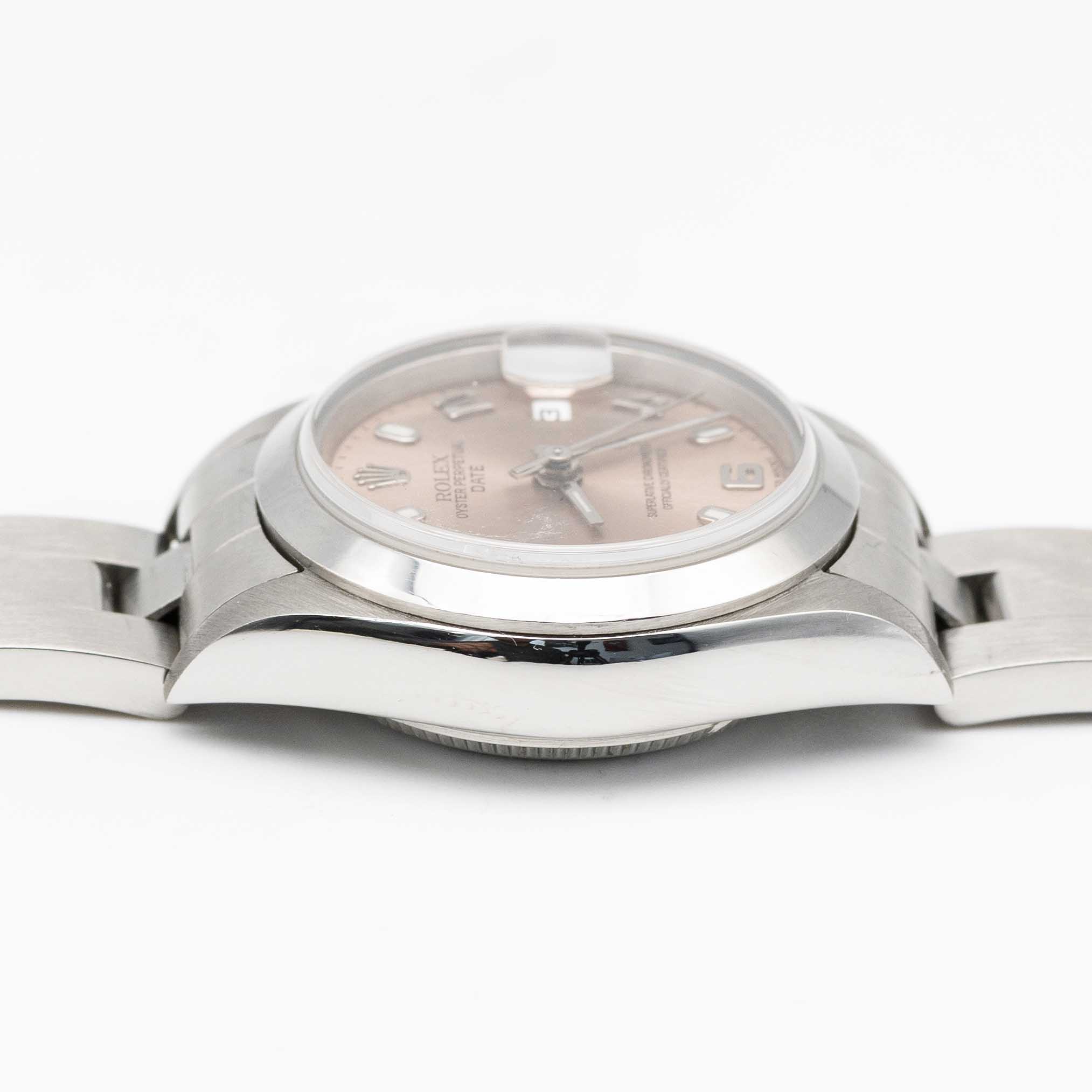 A LADIES STAINLESS STEEL ROLEX OYSTER PERPETUAL DATE BRACELET WATCH CIRCA 2003, REF. 79160 WITH - Image 9 of 9