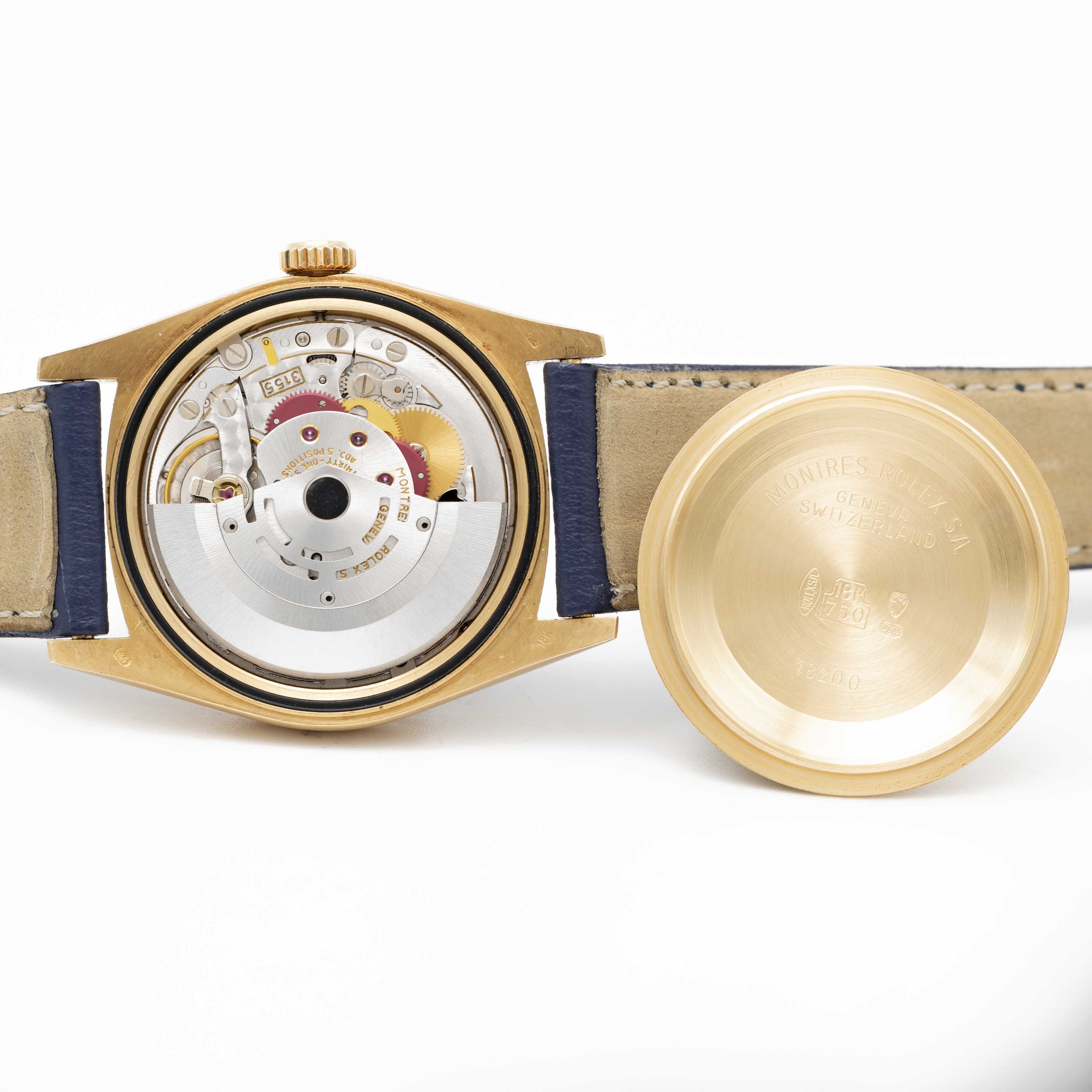A GENTLEMAN'S 18K SOLID YELLOW GOLD ROLEX OYSTER PERPETUAL DAY DATE WRIST WATCH CIRCA 1990, REF. - Image 9 of 11
