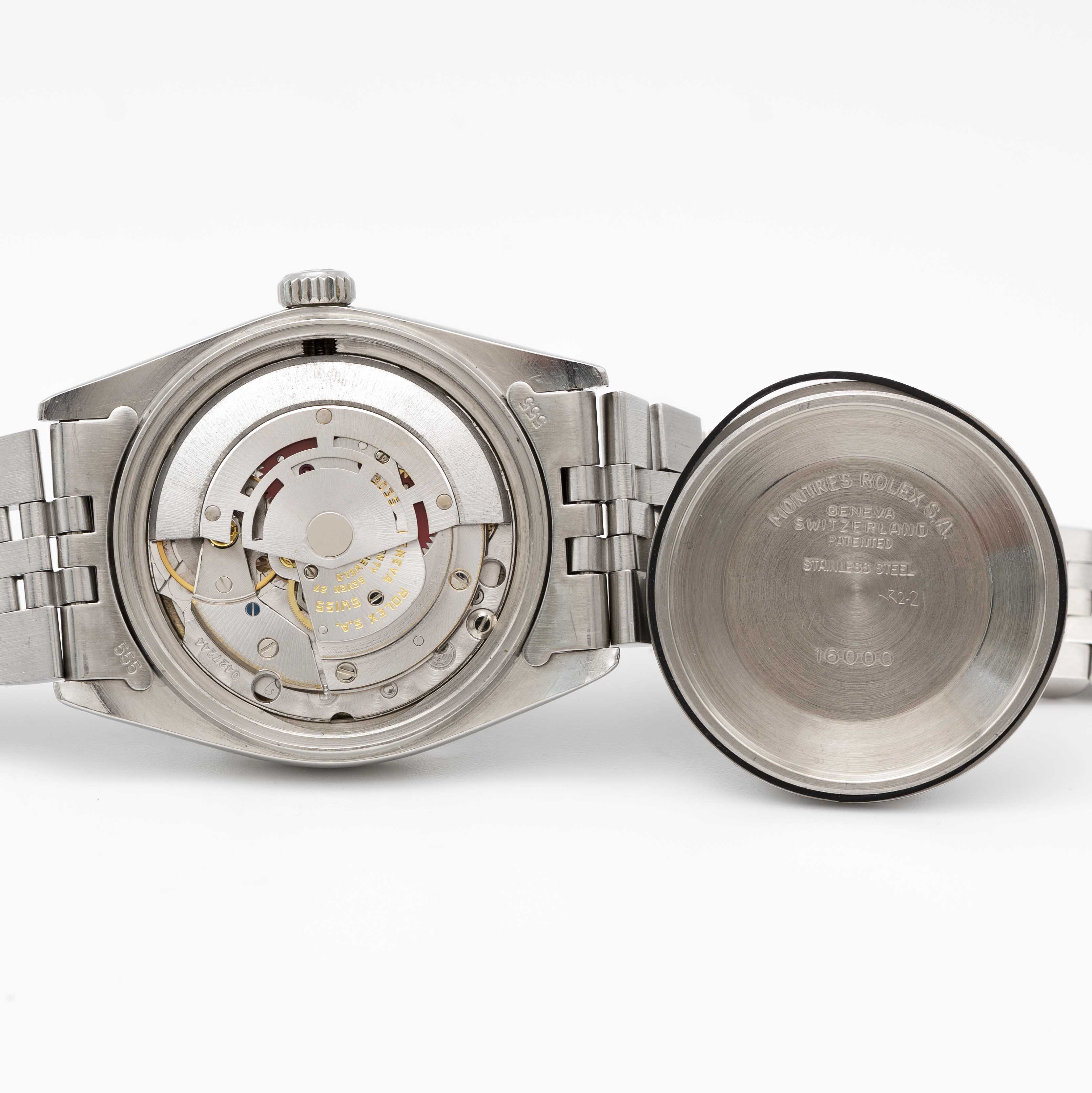 A RARE GENTLEMAN'S STAINLESS STEEL ROLEX OYSTER PERPETUAL DATEJUST BRACELET WATCH CIRCA 1980, REF. - Image 9 of 11