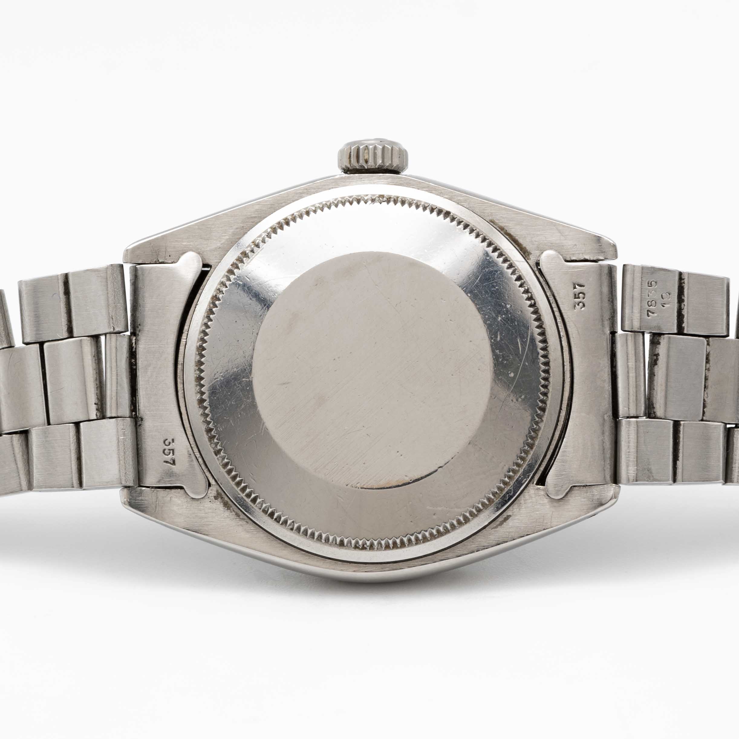 A GENTLEMAN'S STAINLESS STEEL ROLEX OYSTER PERPETUAL DATE BRACELET WATCH CIRCA 1969, REF. 1500 - Image 6 of 9