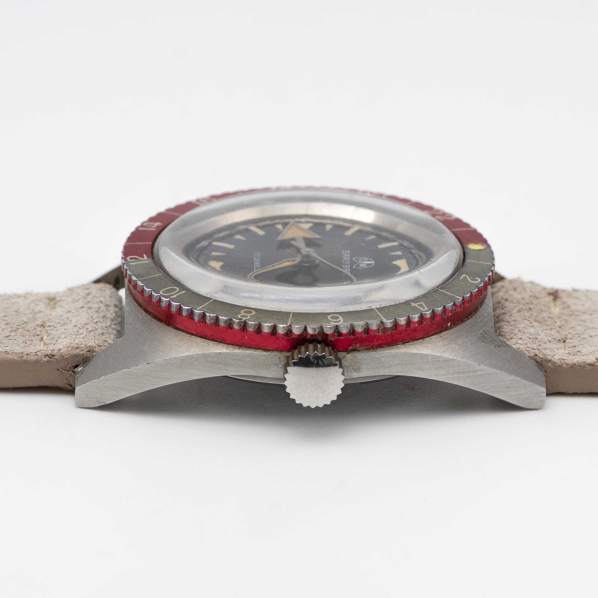 A RARE GENTLEMAN'S STAINLESS STEEL OLLECH & WAJS EARLY BIRD GMT WRIST WATCH CIRCA 1960s, REF. 2834 - Image 7 of 8