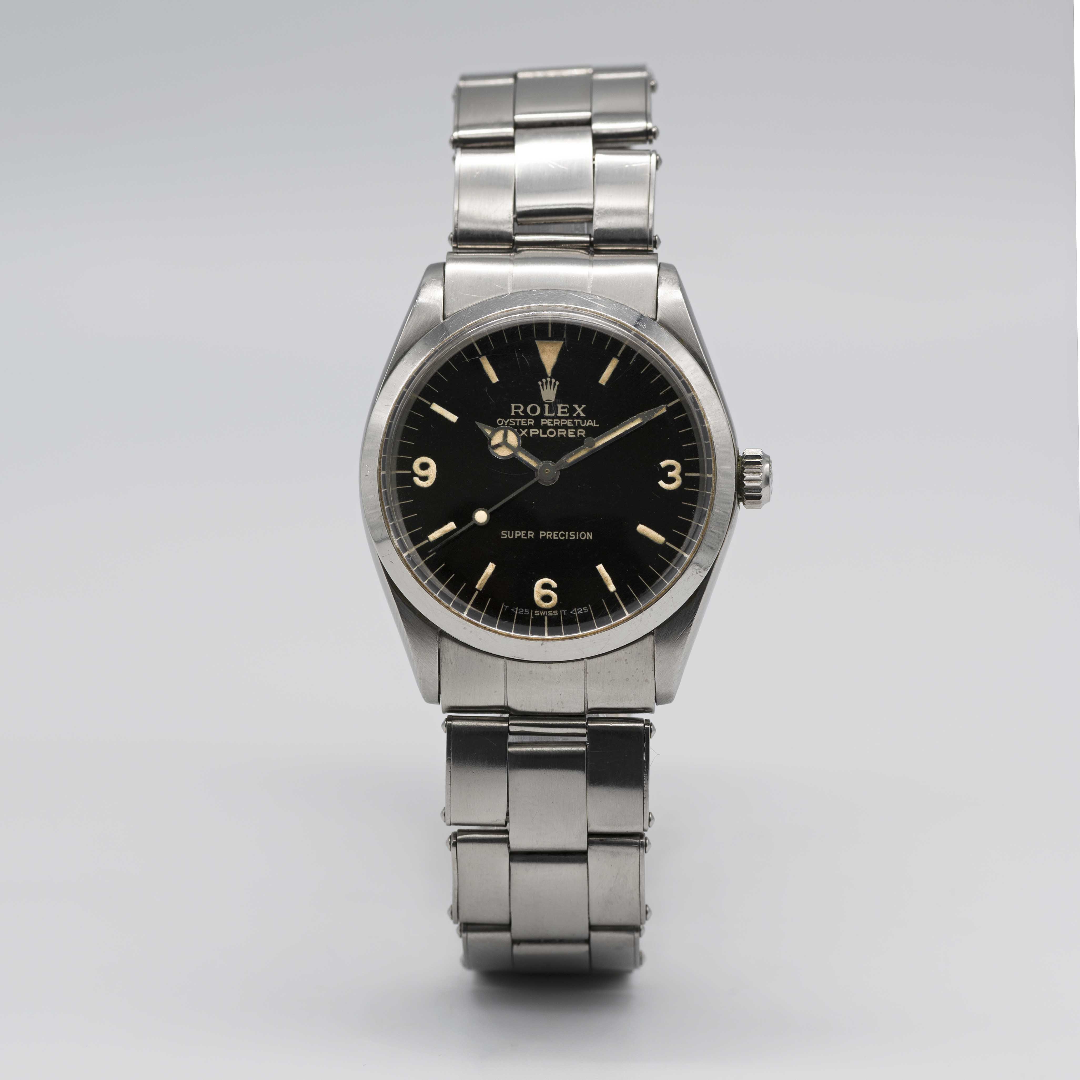 A RARE GENTLEMAN'S STAINLESS STEEL ROLEX OYSTER PERPETUAL EXPLORER SUPER PRECISION BRACELET WATCH - Image 4 of 12