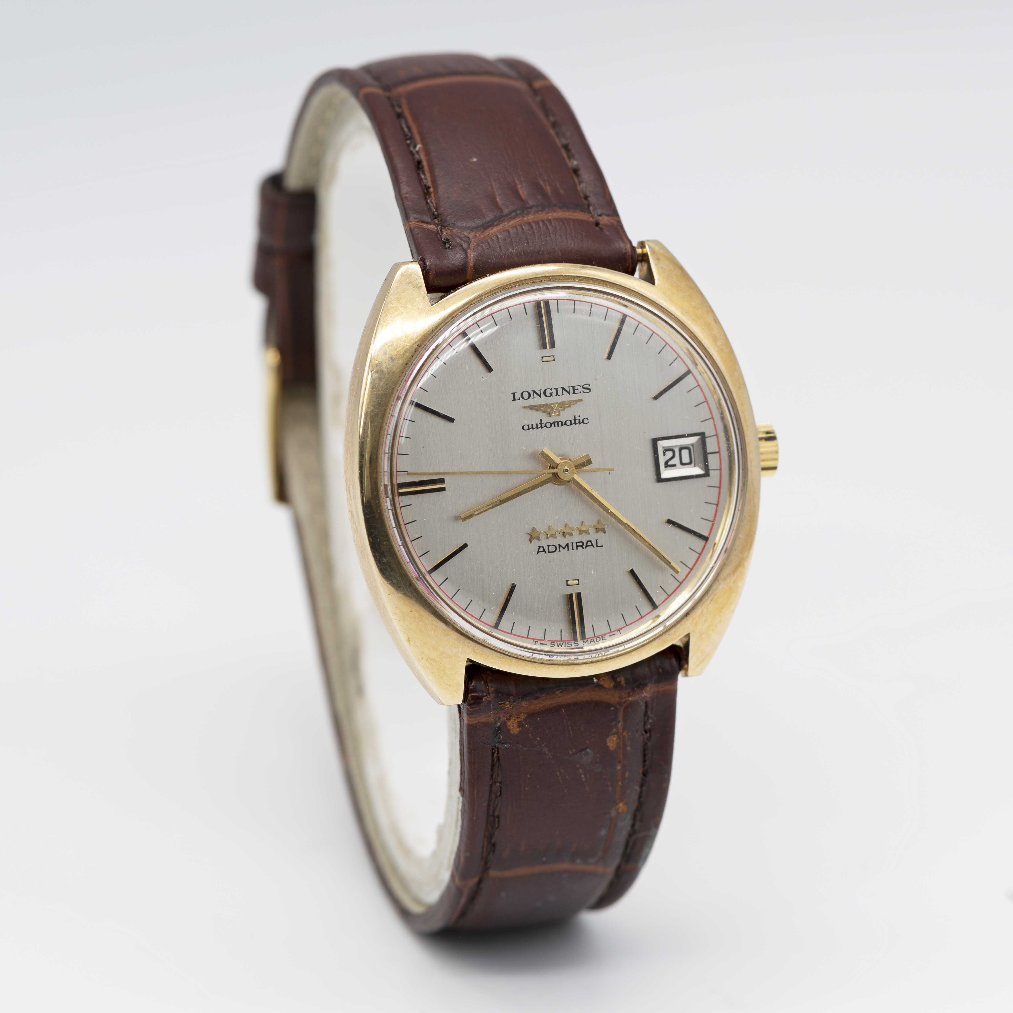A GENTLEMAN'S 9CT SOLID GOLD LONGINES ADMIRAL "5 STAR" AUTOMATIC WRIST WATCH CIRCA 1970, WITH - Image 4 of 7