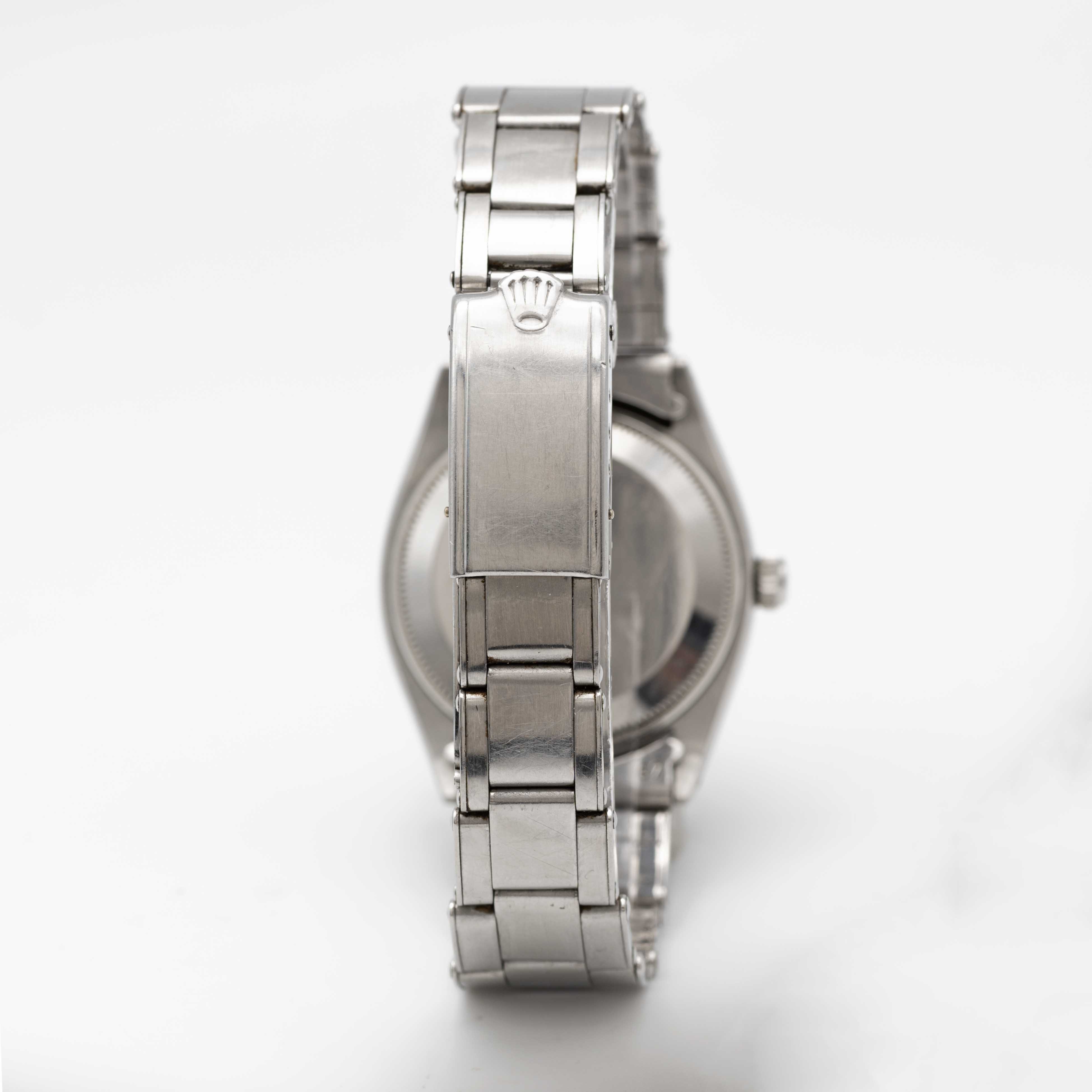 A GENTLEMAN'S STAINLESS STEEL ROLEX OYSTER PERPETUAL BRACELET WATCH DATED 1957, REF. 6564 WITH - Image 7 of 12