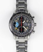 A GENTLEMAN'S STAINLESS STEEL OMEGA SPEEDMASTER 
