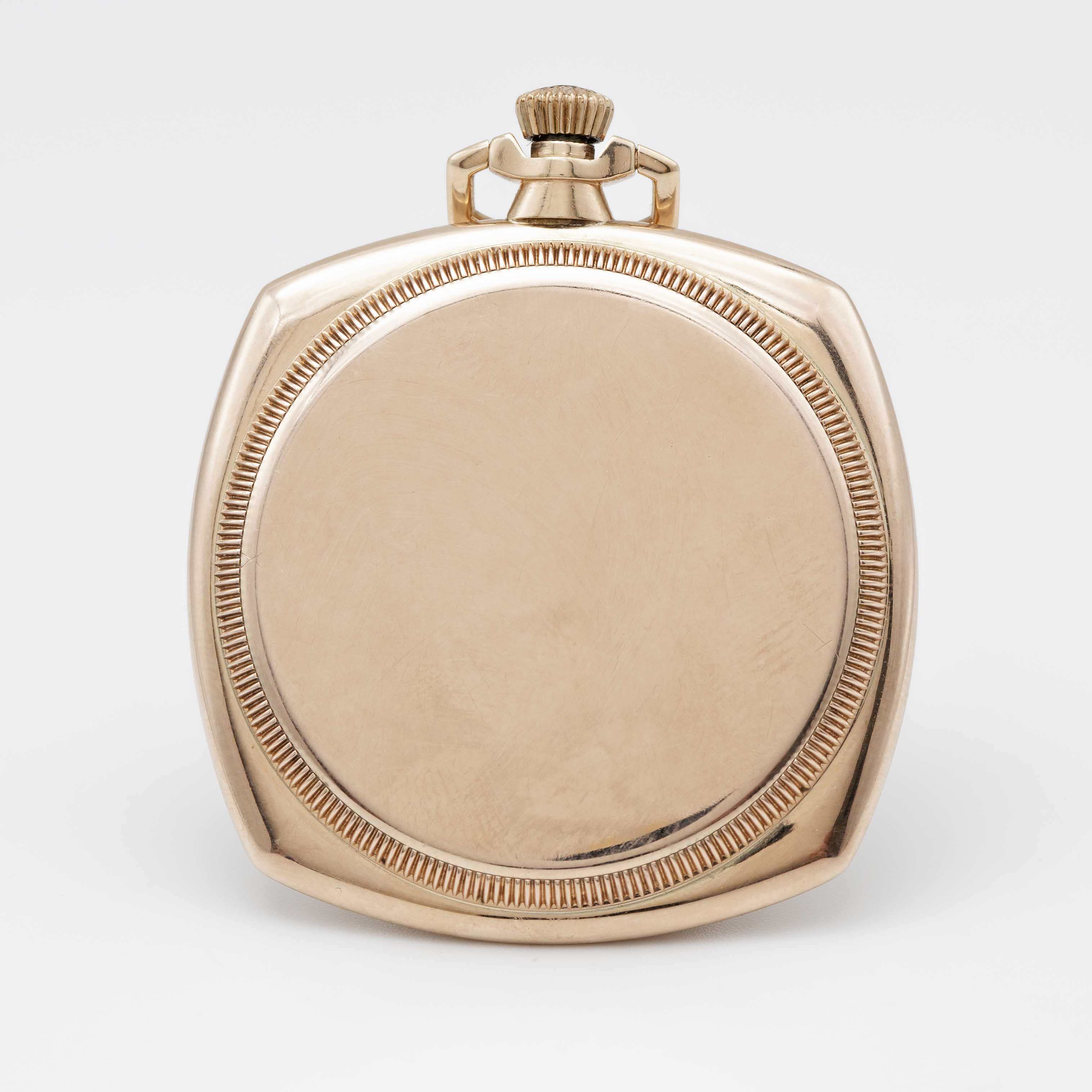 A RARE GENTLEMAN'S 9K SOLID GOLD ROLEX OYSTER "CUSHION" POCKET WATCH CIRCA 1920s, WITH BREGUET - Image 5 of 11