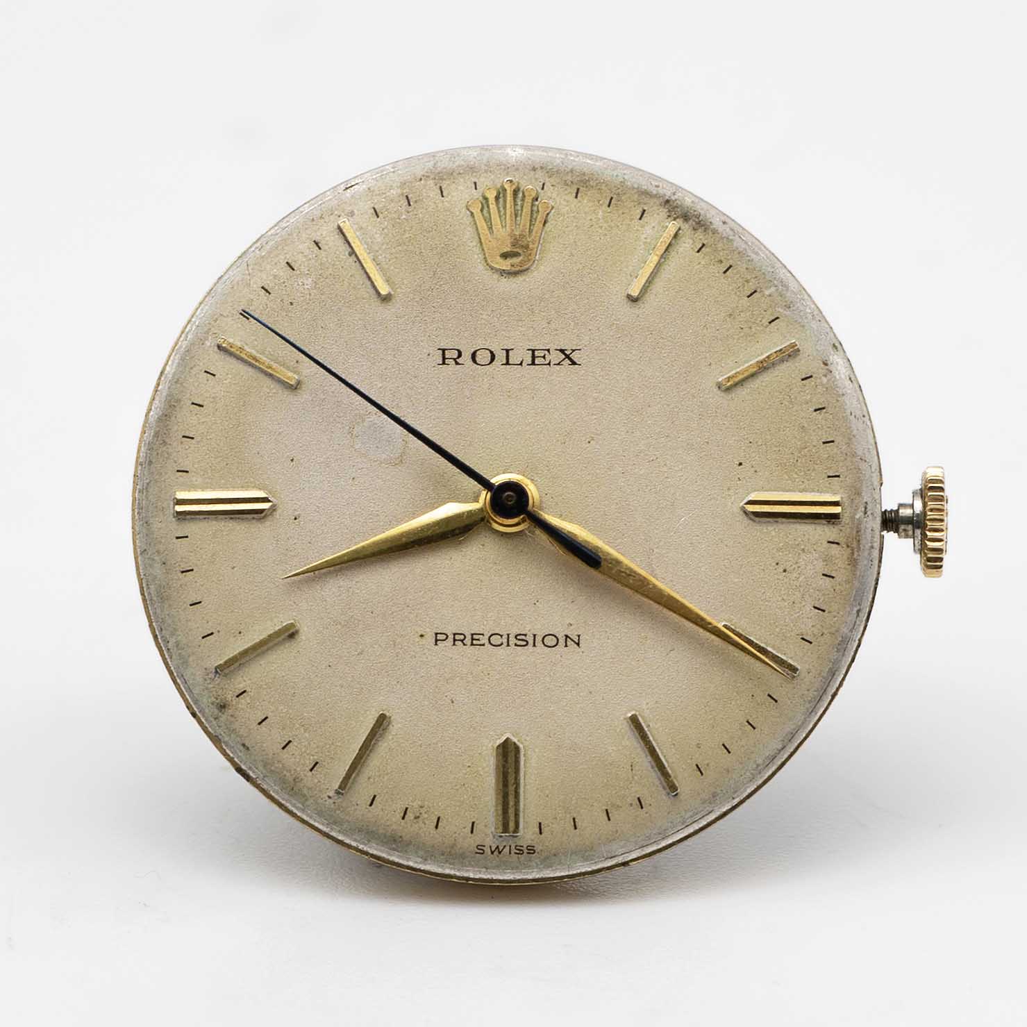 A GENTLEMAN'S 9CT SOLID GOLD ROLEX PRECISION WRIST WATCH CIRCA 1960s Movement: 17J, manual wind, - Image 6 of 9