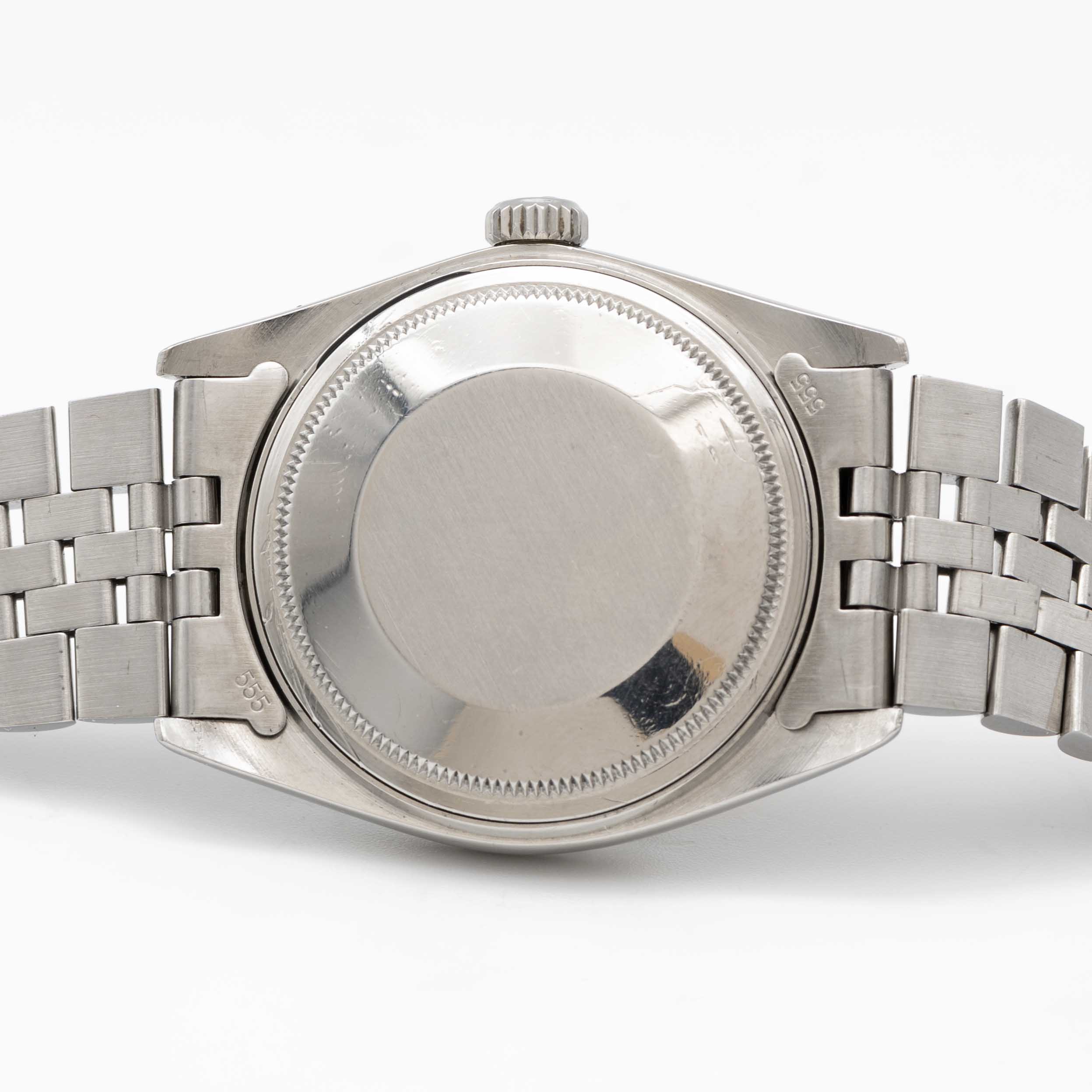 A RARE GENTLEMAN'S STAINLESS STEEL ROLEX OYSTER PERPETUAL DATEJUST BRACELET WATCH CIRCA 1980, REF. - Image 8 of 11