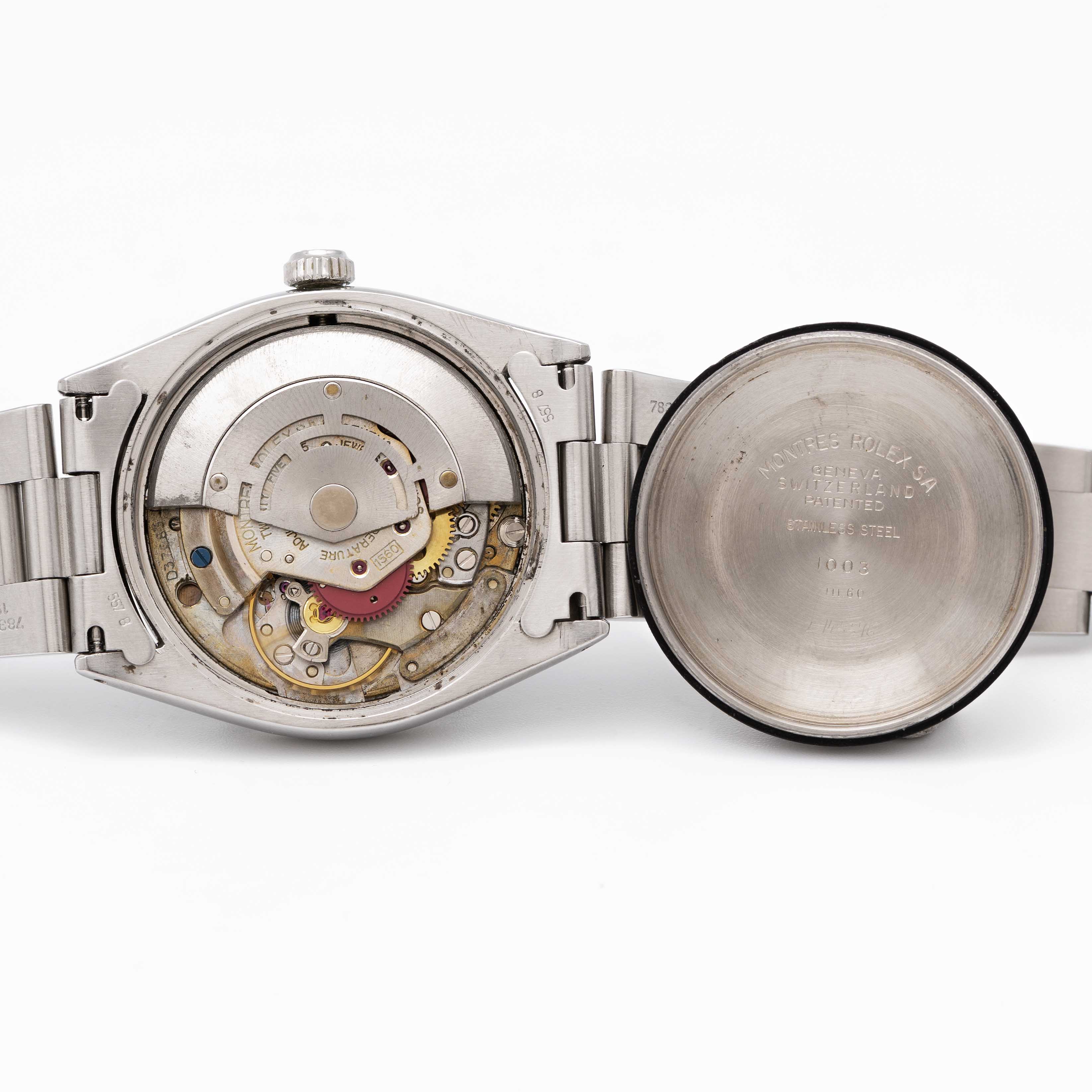 A GENTLEMAN'S STAINLESS STEEL ROLEX OYSTER PERPETUAL BRACELET WATCH CIRCA 1961, REF. 1003 WITH - Image 8 of 10