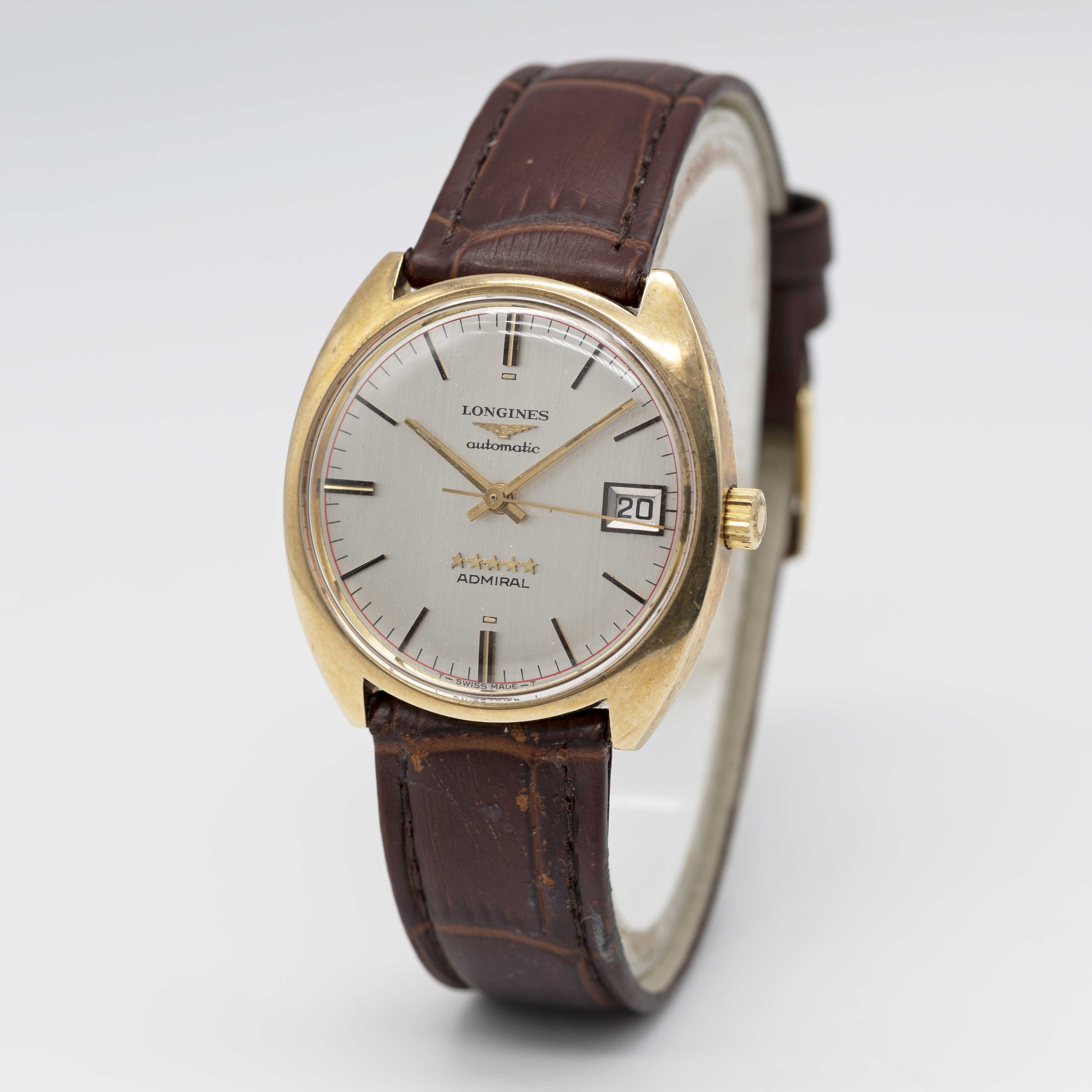 A GENTLEMAN'S 9CT SOLID GOLD LONGINES ADMIRAL "5 STAR" AUTOMATIC WRIST WATCH CIRCA 1970, WITH - Image 3 of 7