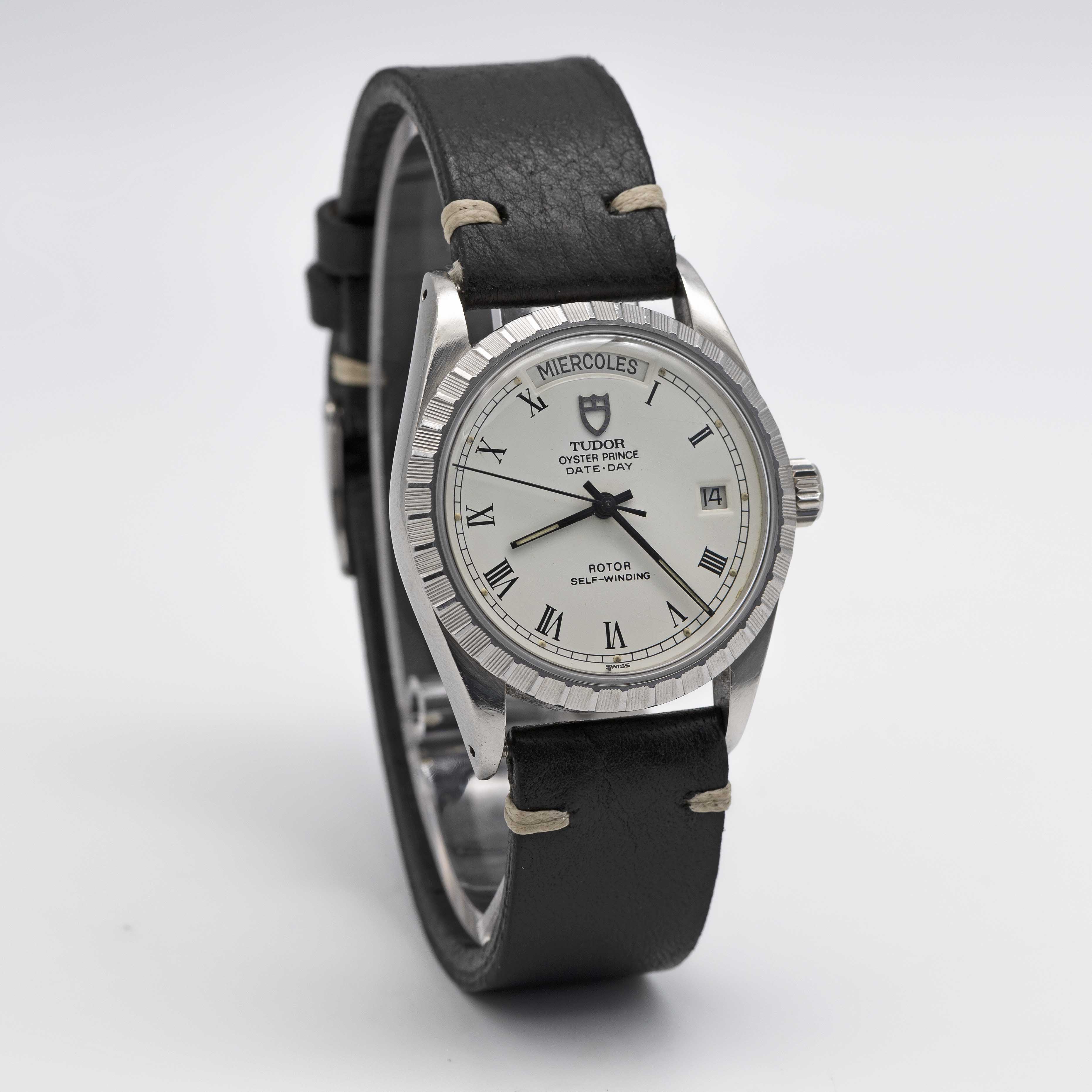 A GENTLEMAN'S STAINLESS STEEL ROLEX TUDOR OYSTER PRINCE DATE + DAY WRIST WATCH CIRCA 1980s, REF. - Image 4 of 8