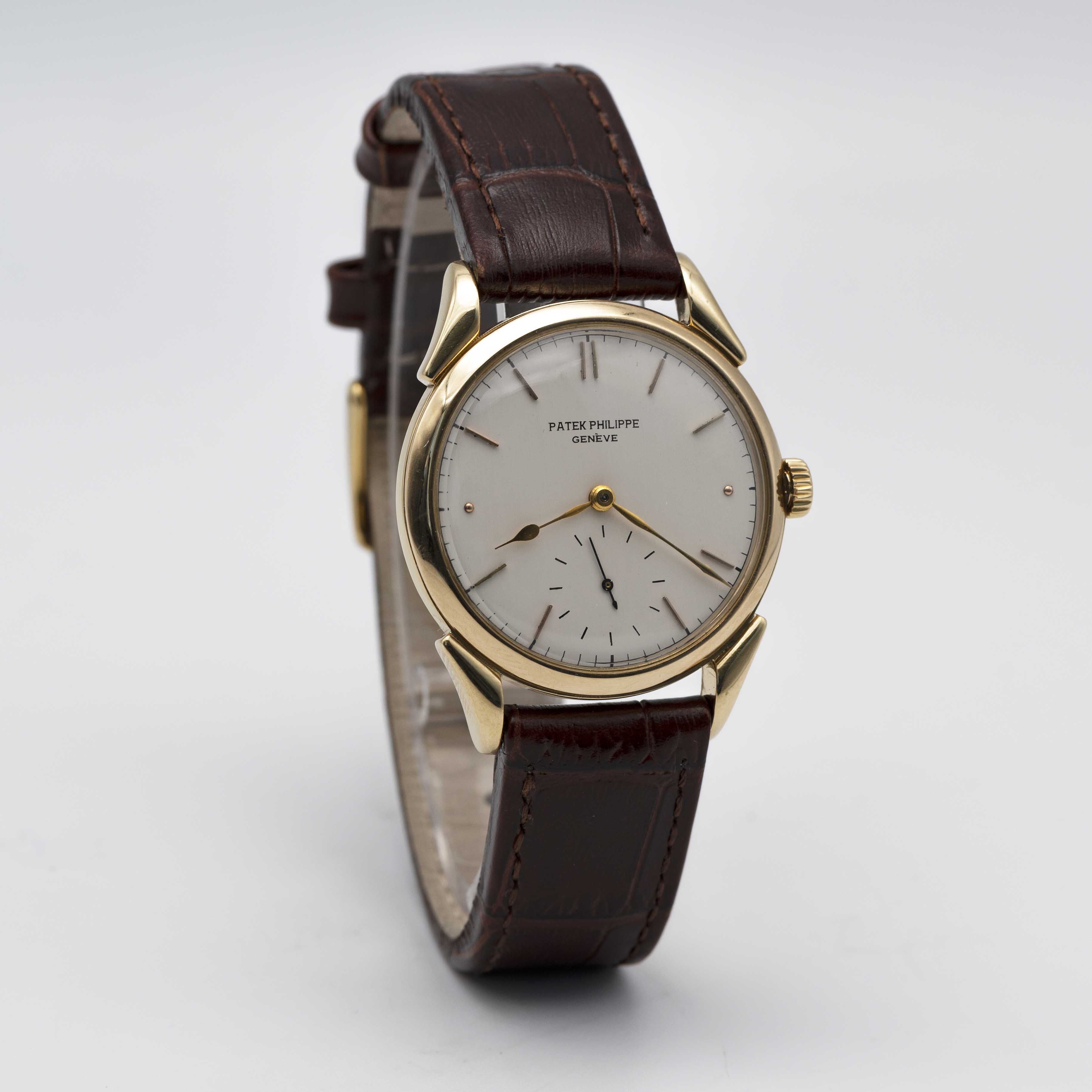 A GENTLEMAN'S 18K SOLID GOLD PATEK PHILIPPE WRIST WATCH CIRCA 1940s, REF. 1582 WITH REFINISHED - Image 4 of 8