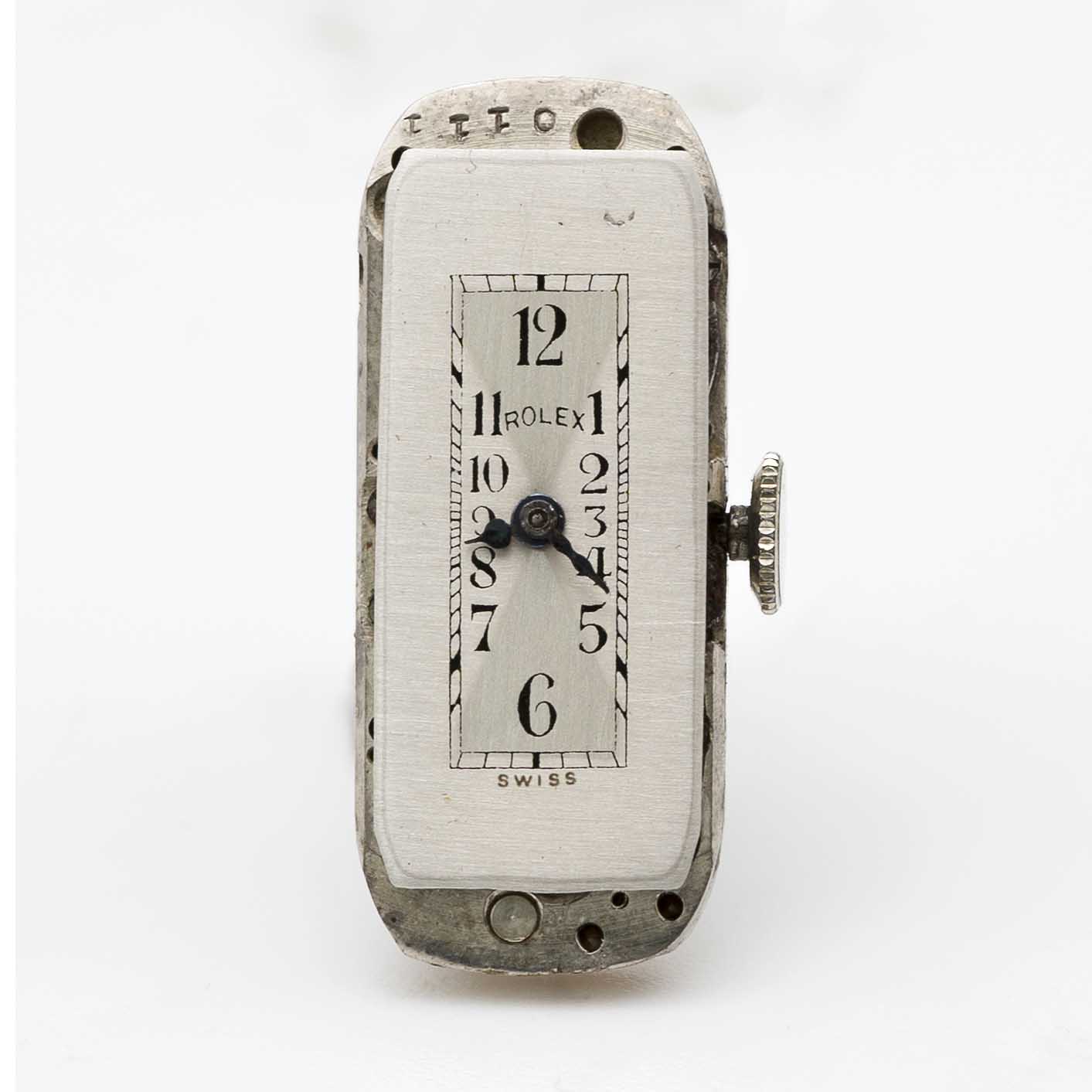 A LADIES FINE 18K SOLID WHITE GOLD & DIAMOND ROLEX PRINCESS WRIST WATCH CIRCA 1930s, REF. 538 WITH - Image 6 of 10