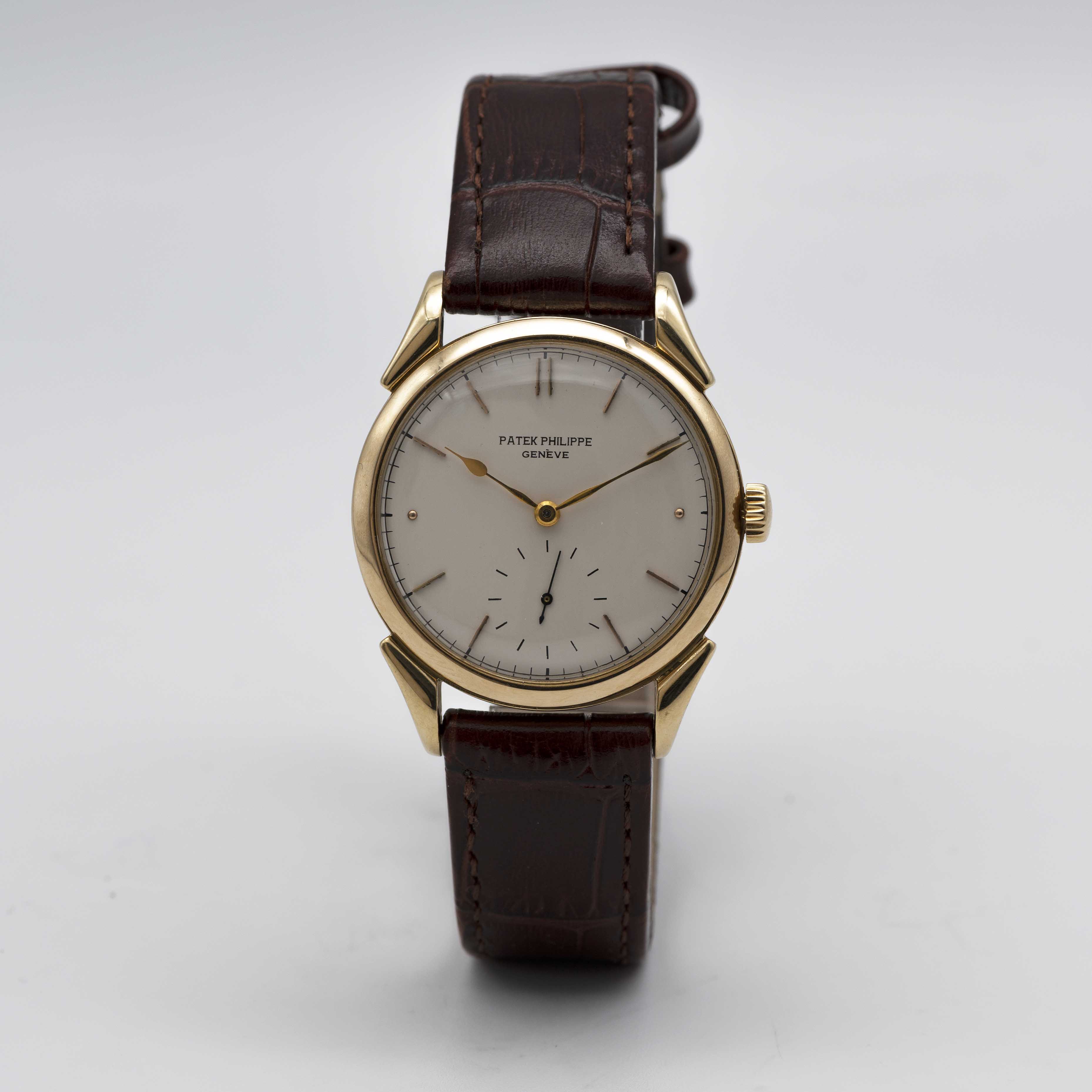 A GENTLEMAN'S 18K SOLID GOLD PATEK PHILIPPE WRIST WATCH CIRCA 1940s, REF. 1582 WITH REFINISHED - Image 2 of 8