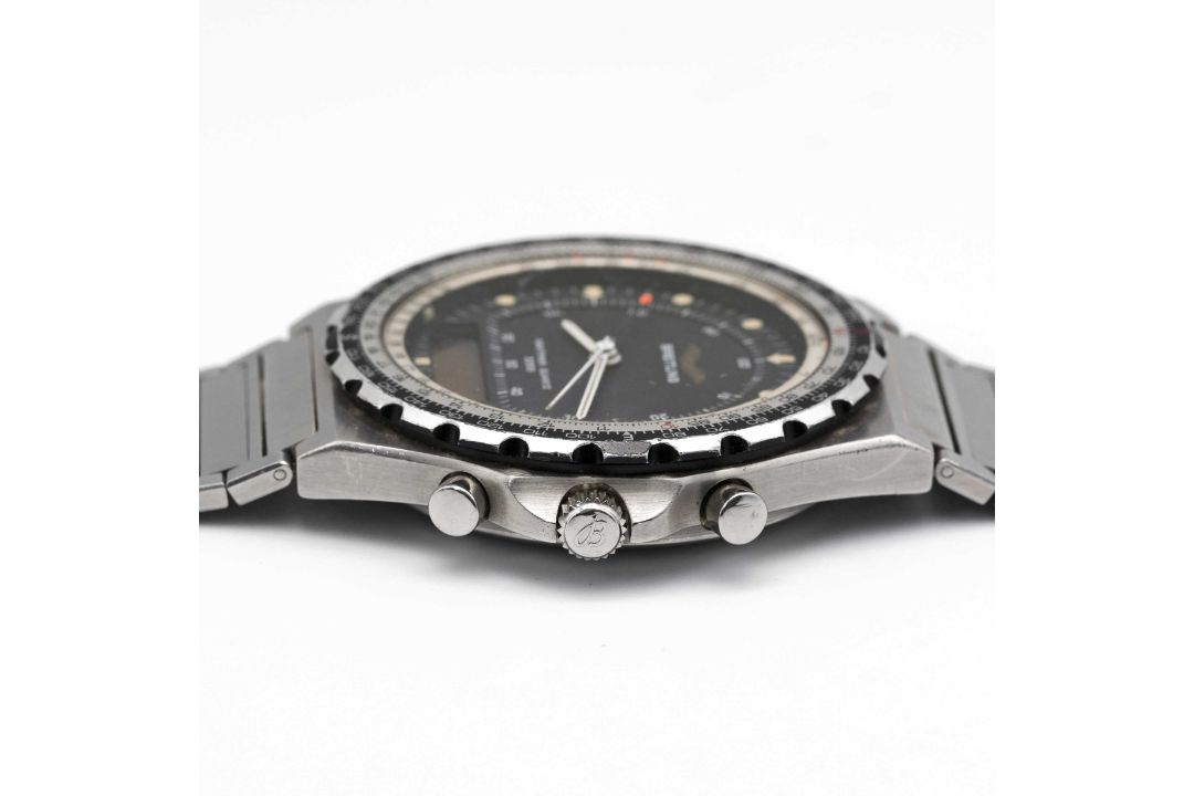 A GENTLEMAN'S STAINLESS STEEL IRAQI MILITARY AIR FORCE BREITLING JUPITER NAVITIMER QUARTZ 3300 - Image 7 of 8