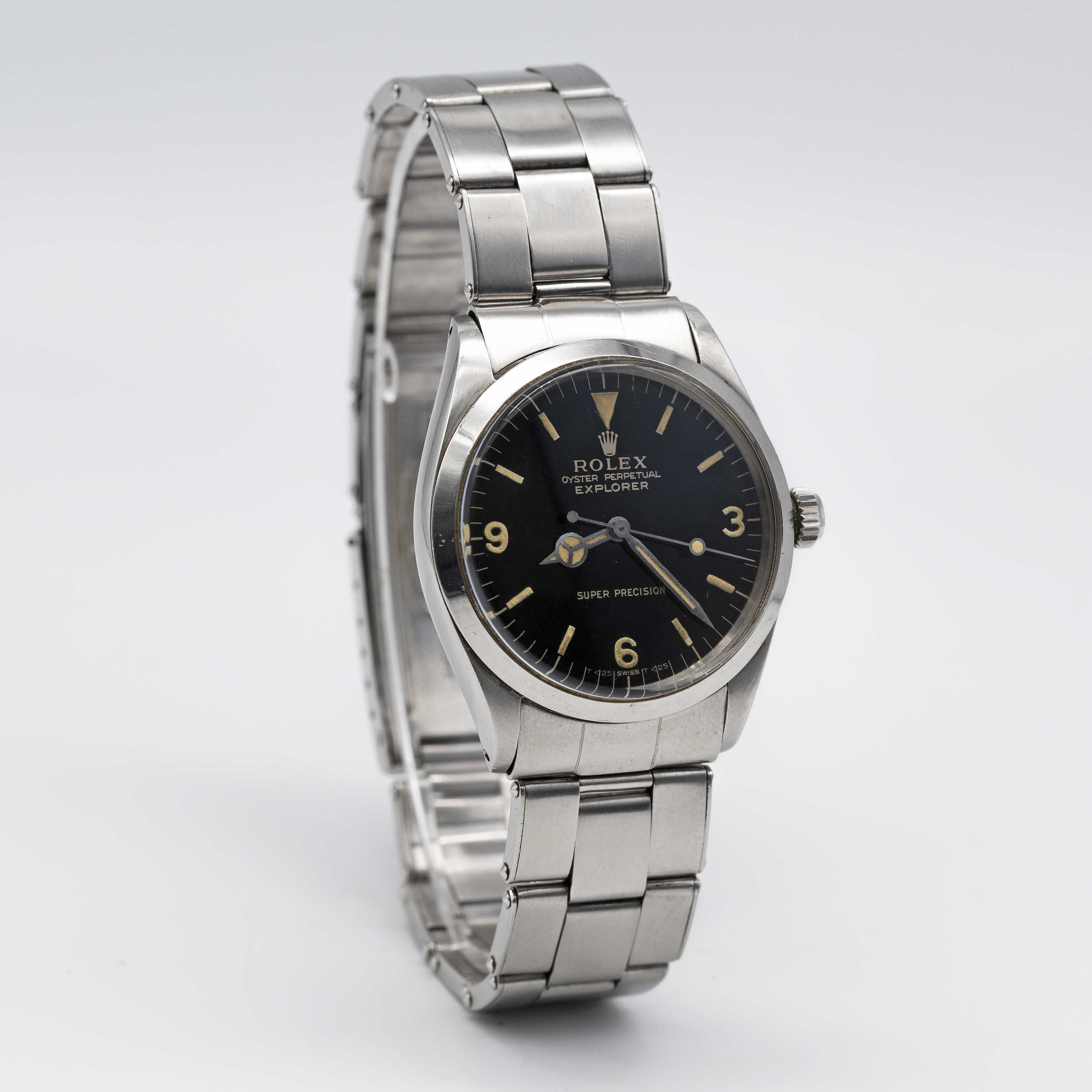 A RARE GENTLEMAN'S STAINLESS STEEL ROLEX OYSTER PERPETUAL EXPLORER SUPER PRECISION BRACELET WATCH - Image 6 of 12