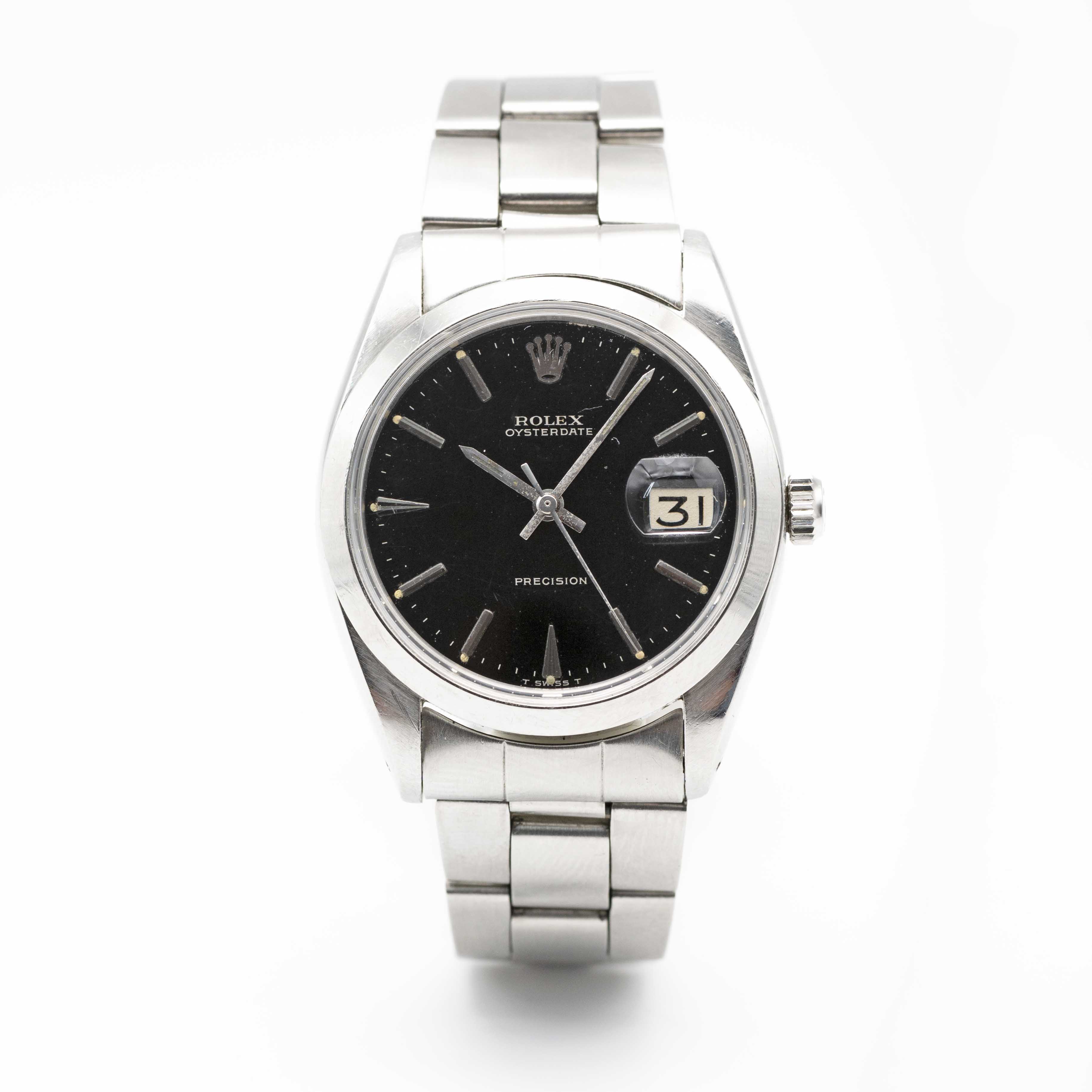 A GENTLEMAN'S STAINLESS STEEL ROLEX OYSTERDATE PRECISION BRACELET WATCH CIRCA 1966, REF. 6694 WITH - Image 2 of 9