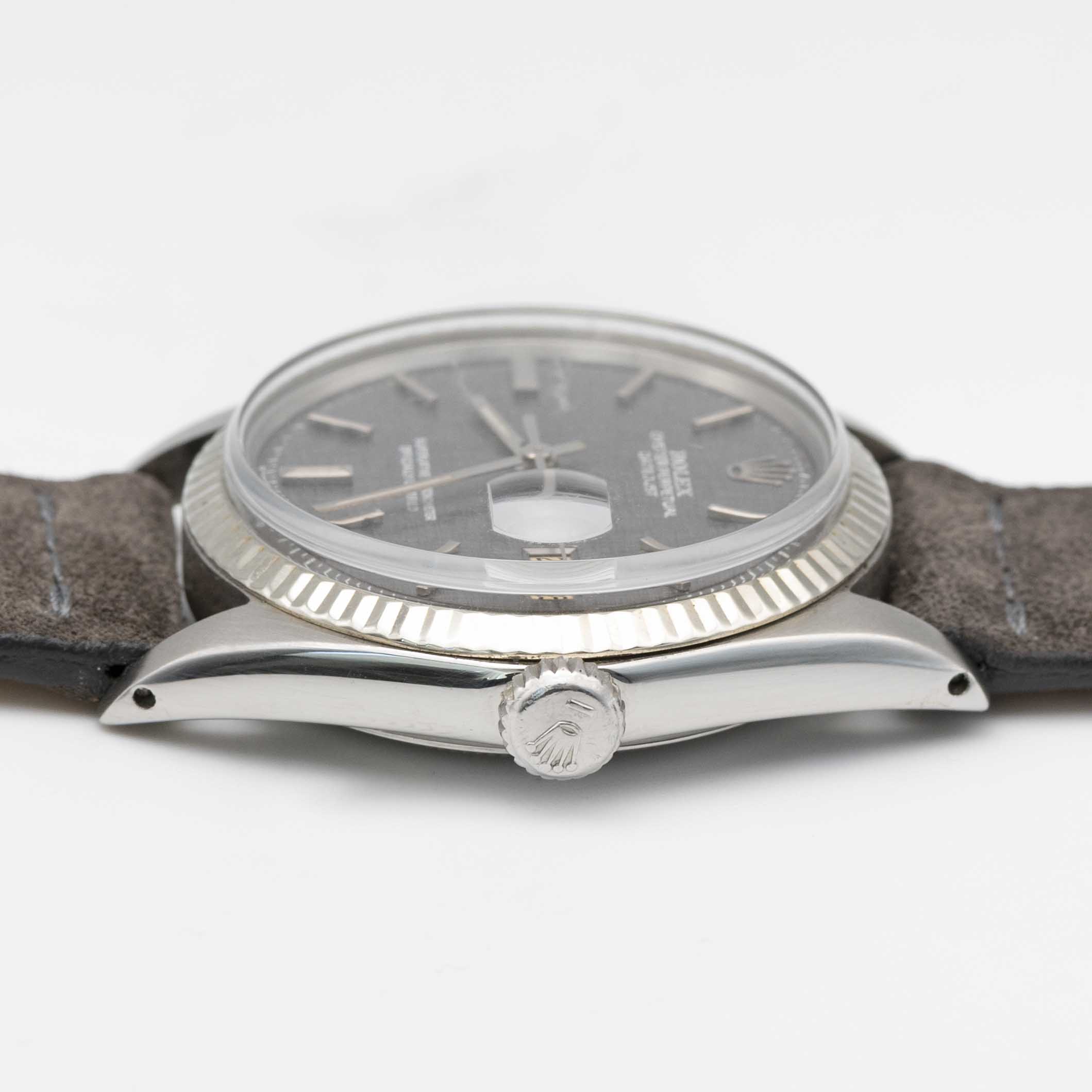A GENTLEMAN'S STAINLESS STEEL ROLEX OYSTER PERPETUAL DATEJUST WRIST WATCH CIRCA 1970, REF. 1601 WITH - Image 7 of 8