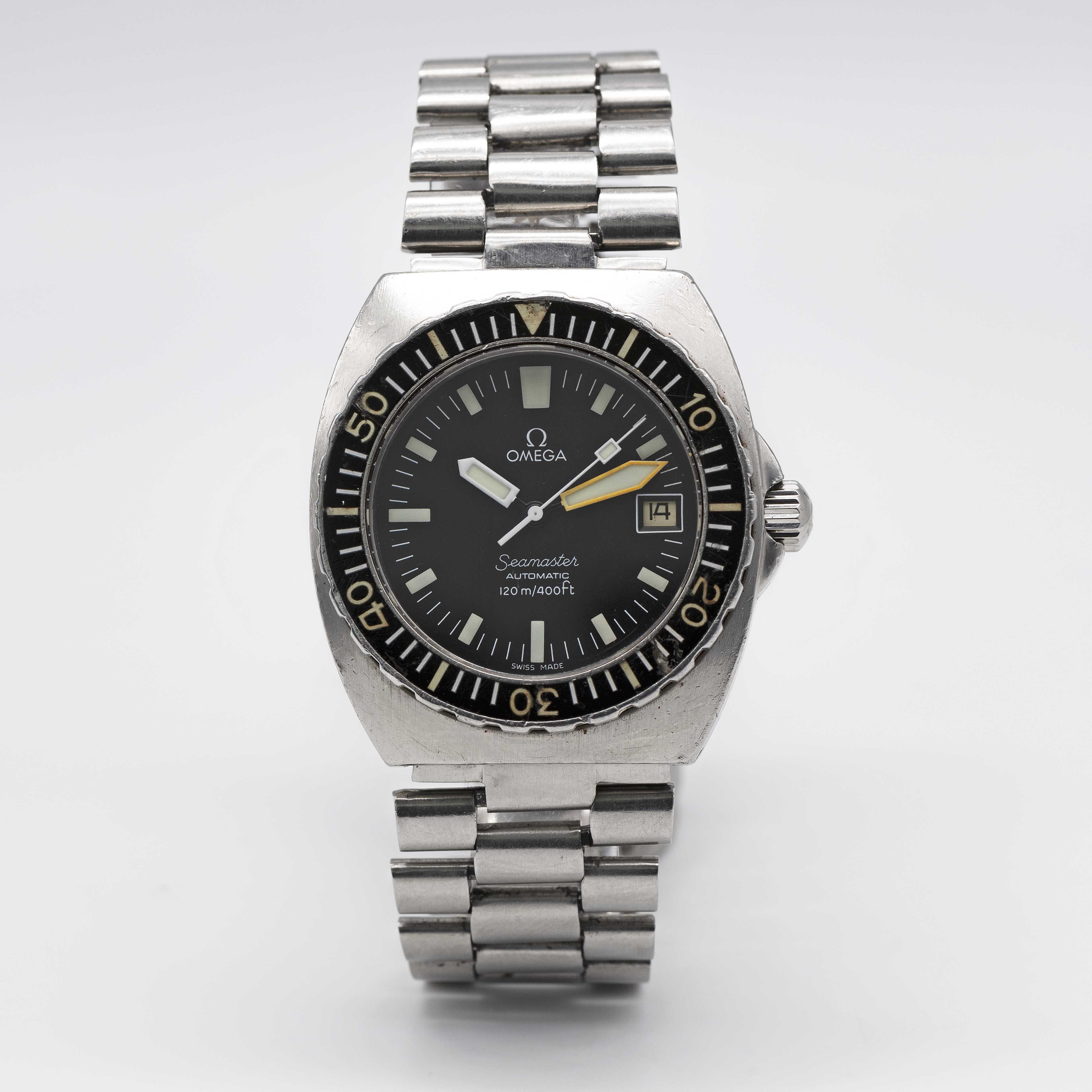 A RARE GENTLEMAN'S STAINLESS STEEL OMEGA SEAMASTER 120M AUTOMATIC "BABY PLOPROF" BRACELET WATCH - Image 2 of 9