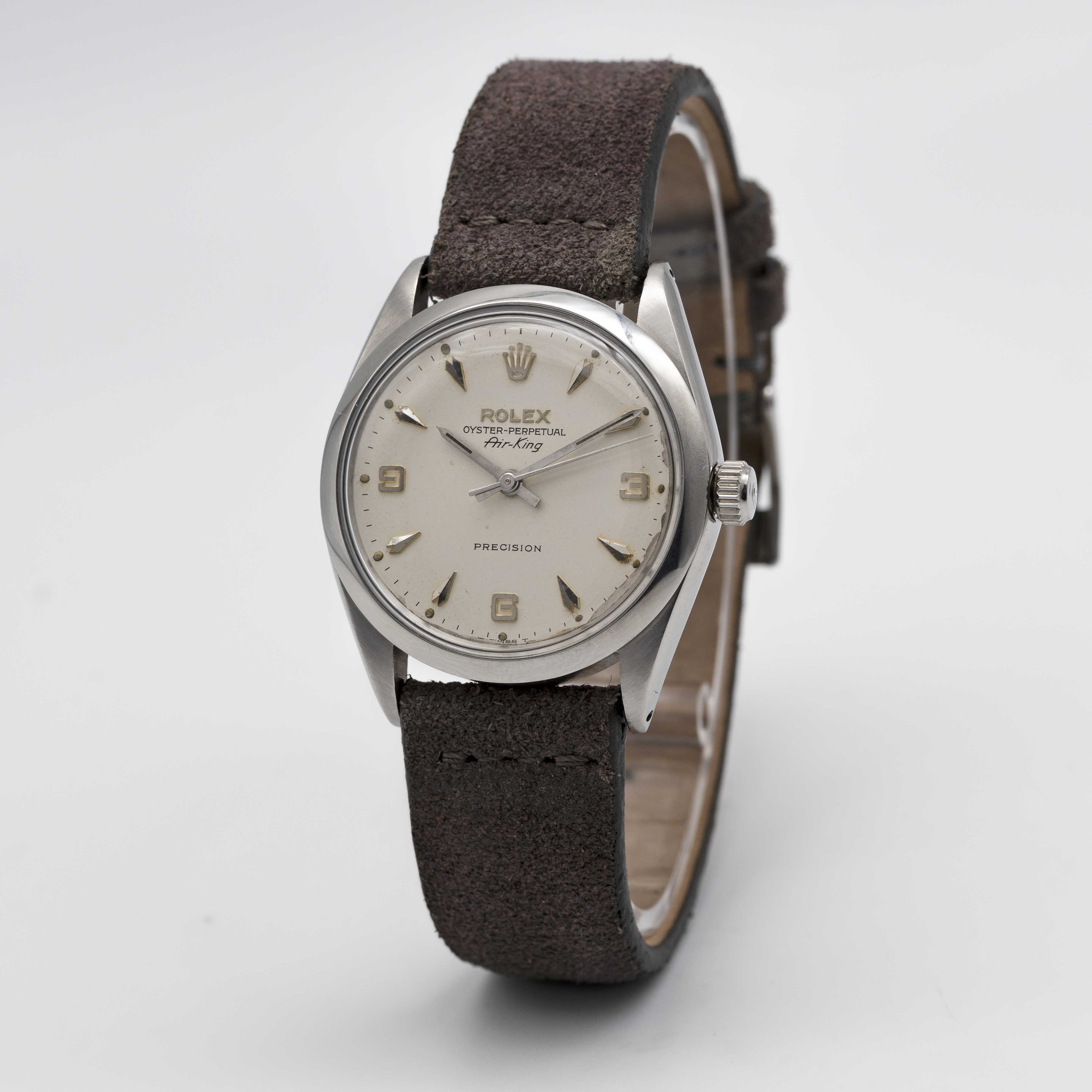 A GENTLEMAN'S STAINLESS STEEL ROLEX OYSTER PERPETUAL AIR KING WRIST WATCH CIRCA 1967, REF. 5500 WITH - Image 3 of 10