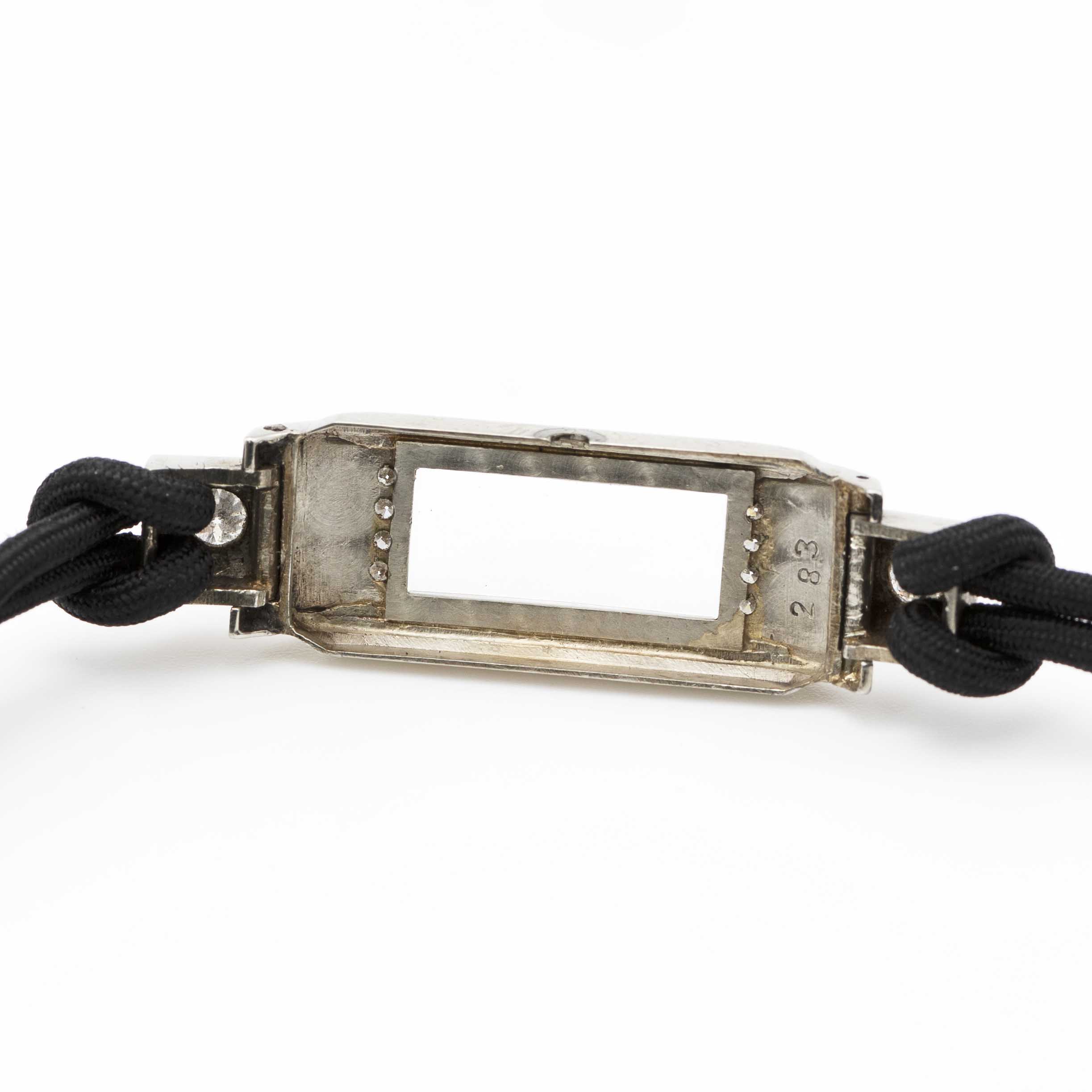 A LADIES FINE 18K SOLID WHITE GOLD & DIAMOND ROLEX PRINCESS WRIST WATCH CIRCA 1930s, REF. 538 WITH - Image 8 of 10