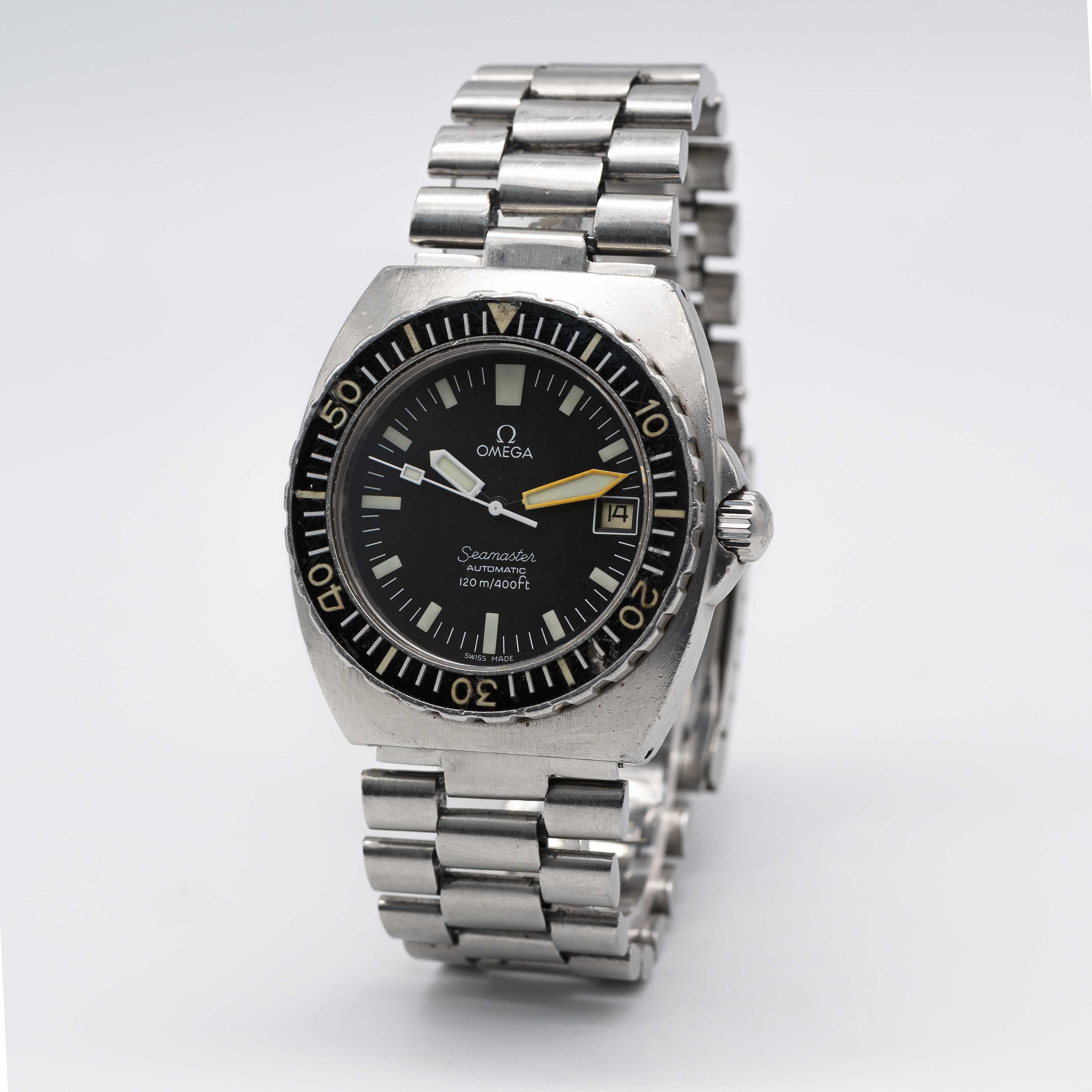 A RARE GENTLEMAN'S STAINLESS STEEL OMEGA SEAMASTER 120M AUTOMATIC "BABY PLOPROF" BRACELET WATCH - Image 3 of 9