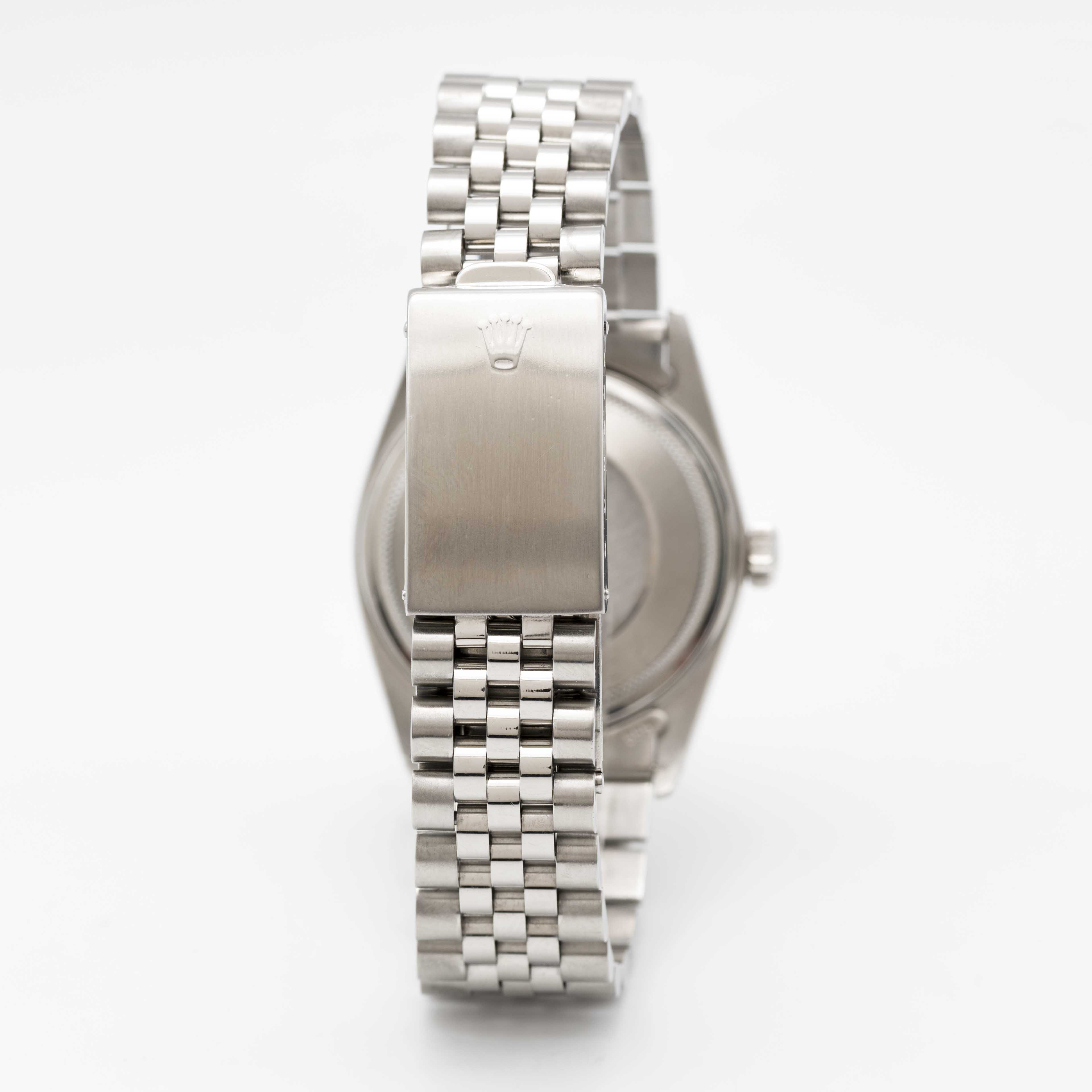 A RARE GENTLEMAN'S STAINLESS STEEL ROLEX OYSTER PERPETUAL DATEJUST BRACELET WATCH CIRCA 1980, REF. - Image 7 of 11