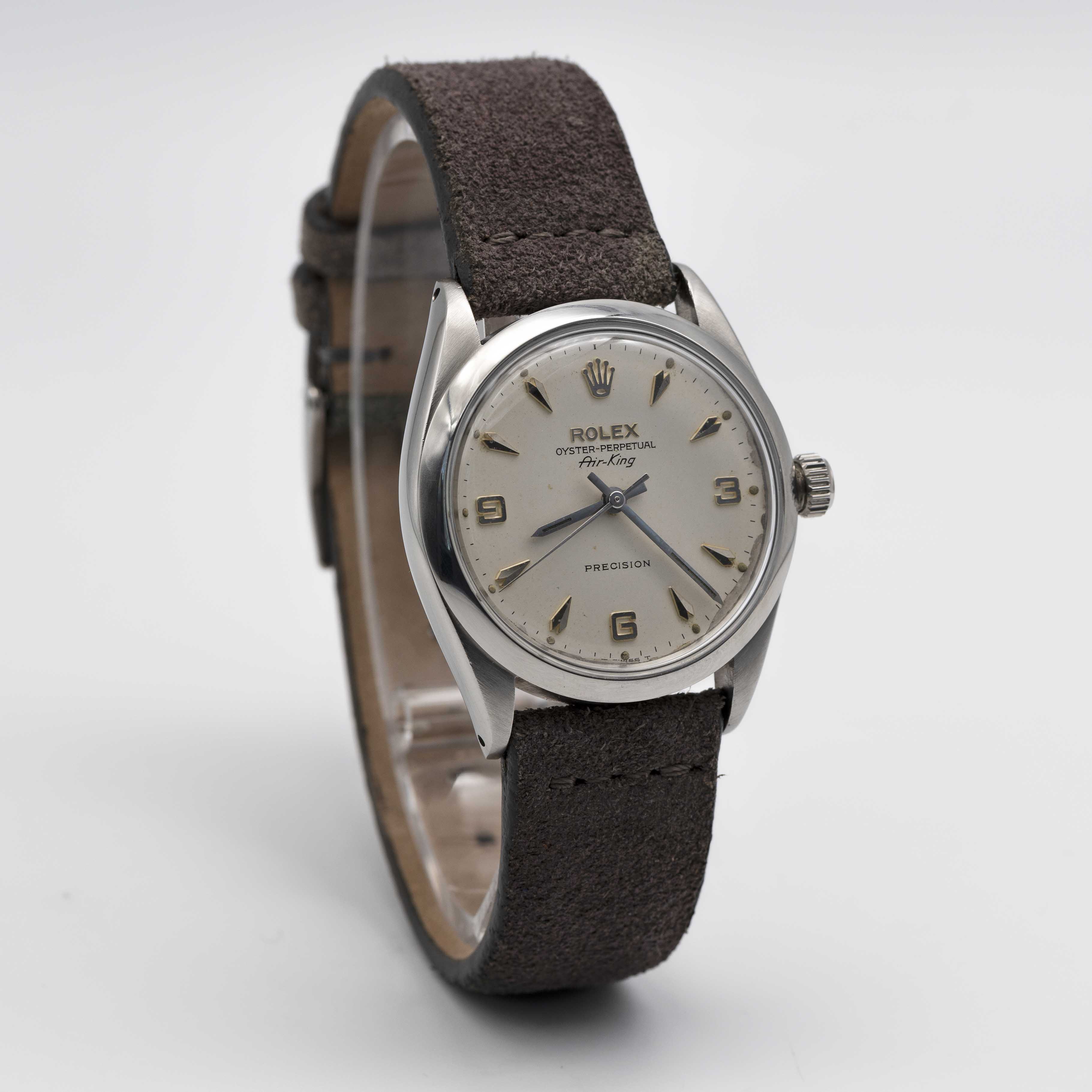 A GENTLEMAN'S STAINLESS STEEL ROLEX OYSTER PERPETUAL AIR KING WRIST WATCH CIRCA 1967, REF. 5500 WITH - Image 4 of 10
