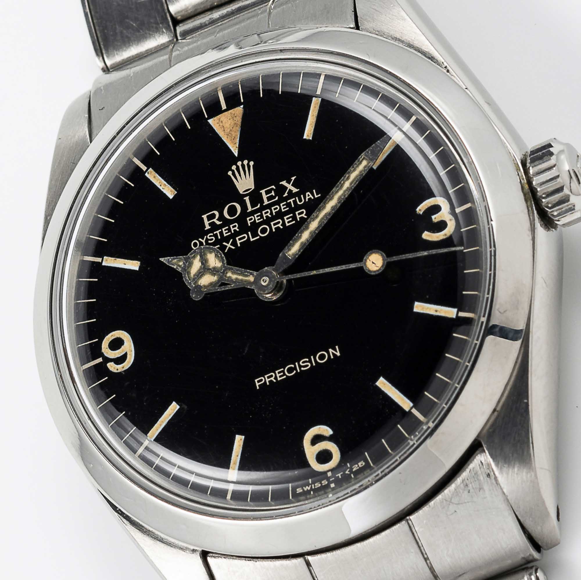 A RARE GENTLEMAN'S STAINLESS STEEL ROLEX OYSTER PERPETUAL EXPLORER PRECISION BRACELET WATCH CIRCA - Image 2 of 12