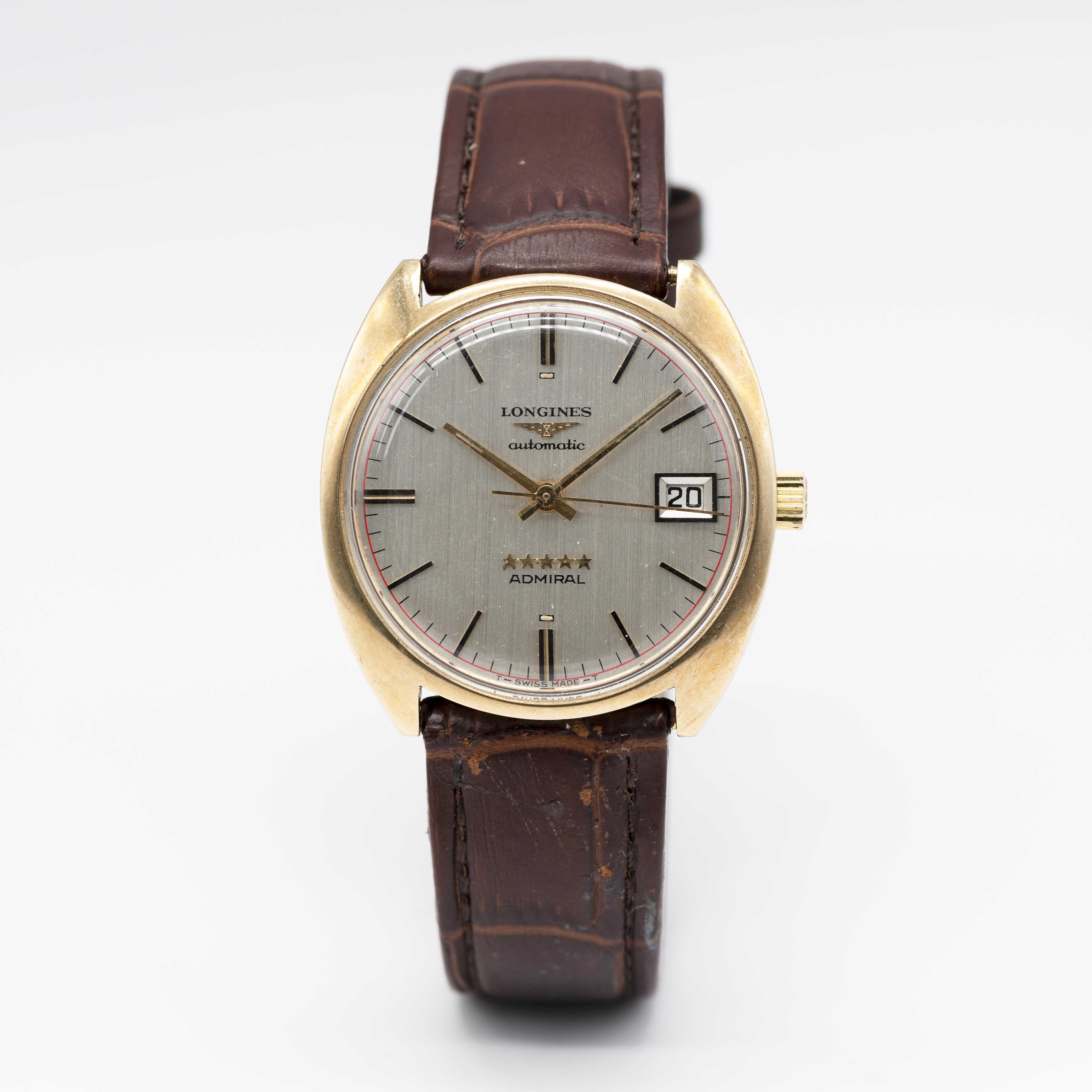 A GENTLEMAN'S 9CT SOLID GOLD LONGINES ADMIRAL "5 STAR" AUTOMATIC WRIST WATCH CIRCA 1970, WITH - Image 2 of 7