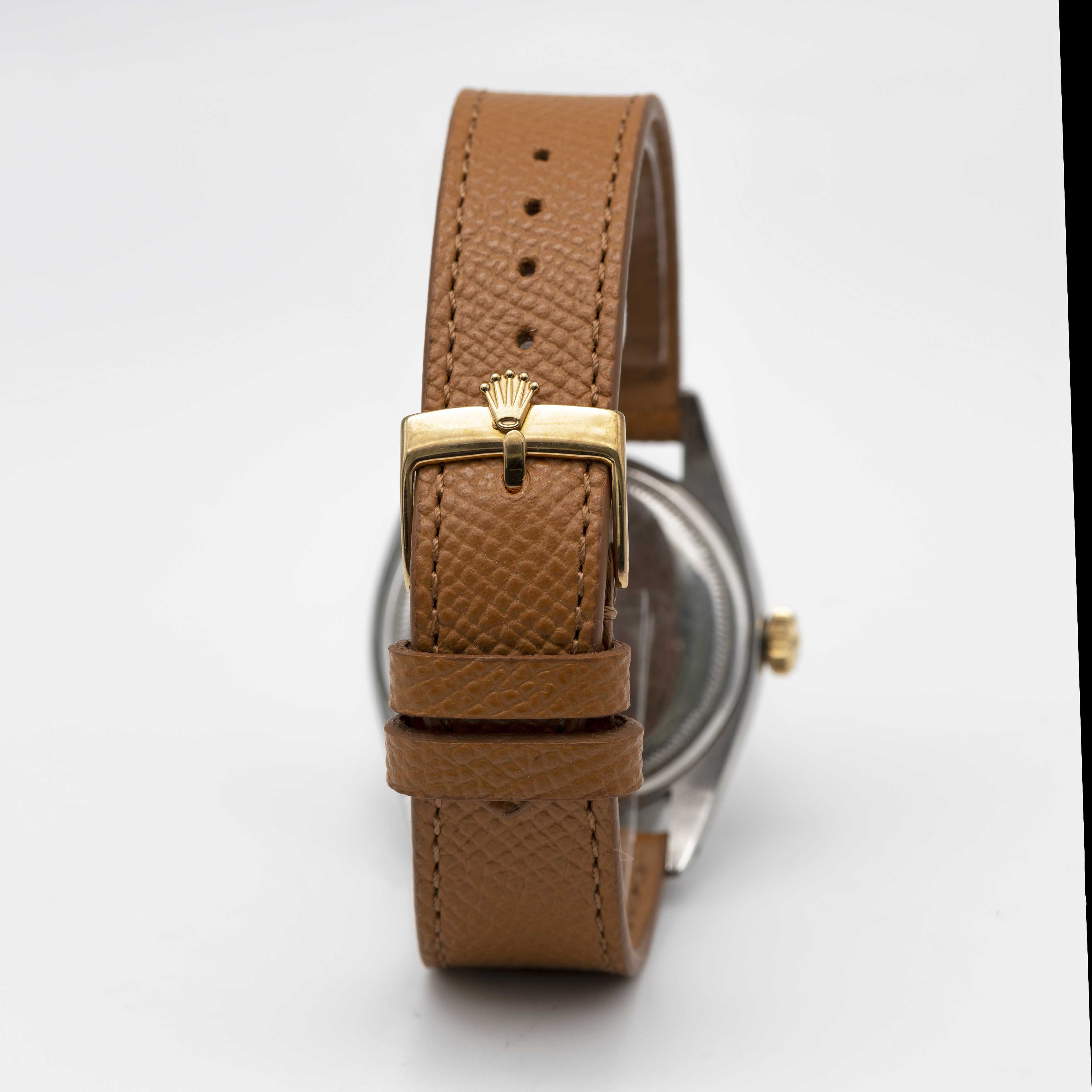 A RARE GENTLEMAN'S STEEL & GOLD ROLEX OYSTER PERPETUAL DATEJUST WRIST WATCH CIRCA 1957, REF. 6605 - Image 5 of 9