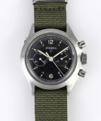 A RARE GENTLEMAN'S STAINLESS STEEL UNISSUED BRITISH MILITARY ROYAL NAVY LEMANIA 