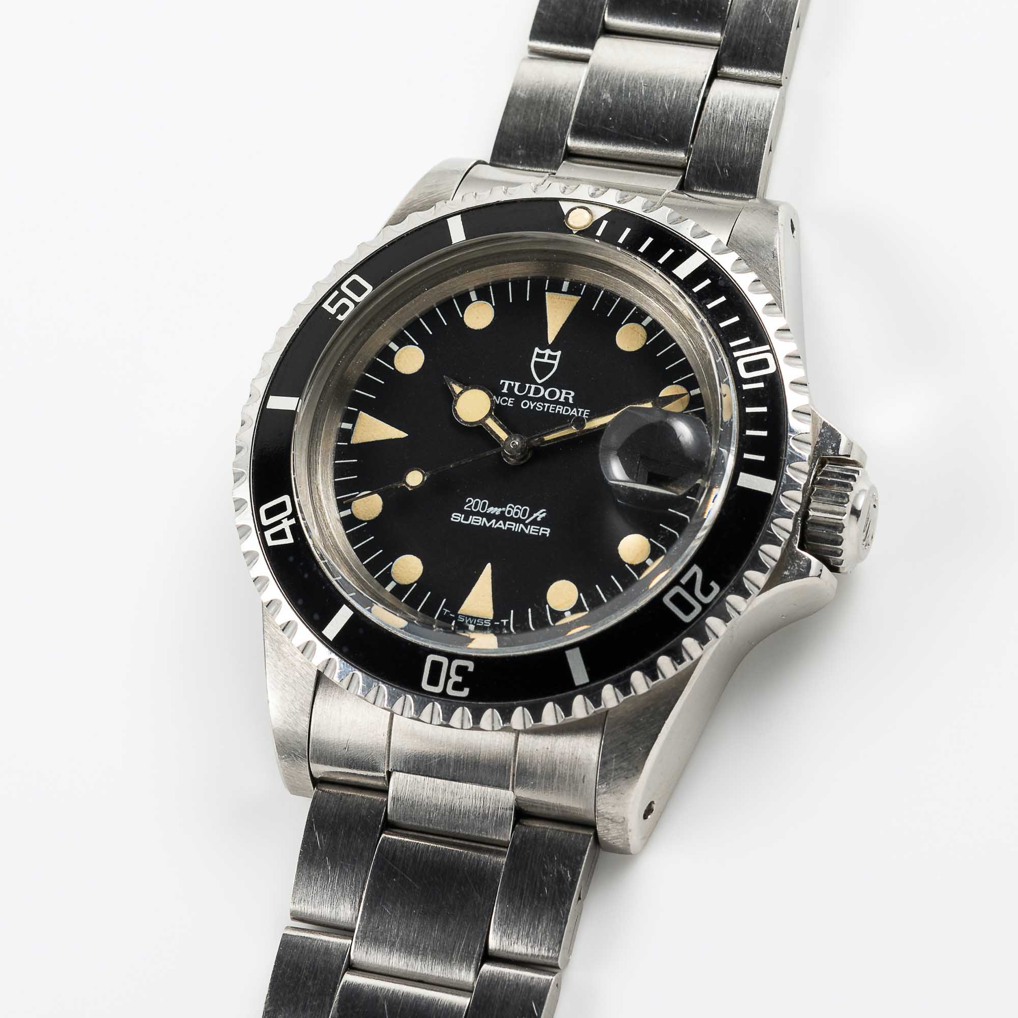 A GENTLEMAN'S STAINLESS STEEL ROLEX TUDOR PRINCE OYSTERDATE "LOLLIPOP" SUBMARINER BRACELET WATCH