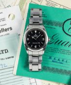 A RARE GENTLEMAN'S STAINLESS STEEL ROLEX OYSTER PERPETUAL EXPLORER BRACELET WATCH DATED 1968, REF.