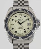 A GENTLEMAN'S STAINLESS STEEL HEUER PROFESSIONAL 200 METERS 