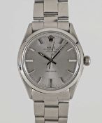 A GENTLEMAN'S STAINLESS STEEL ROLEX OYSTER PERPETUAL AIR KING PRECISION BRACELET WATCH CIRCA 1971,