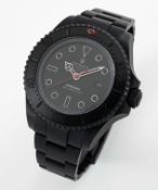 A GENTLEMAN'S PVD COATED STAINLESS STEEL BAMFORD ROLEX OYSTER PERPETUAL SEA DWELLER DEEPSEA BRACELET